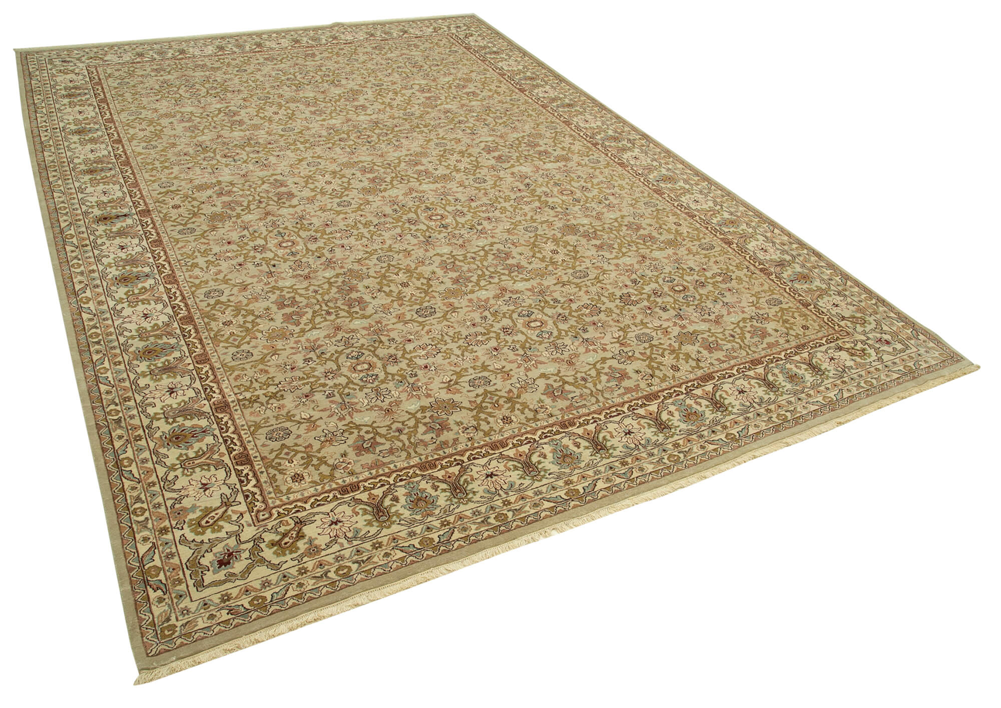 10 x 14 Beige Oushak Rug - 4254