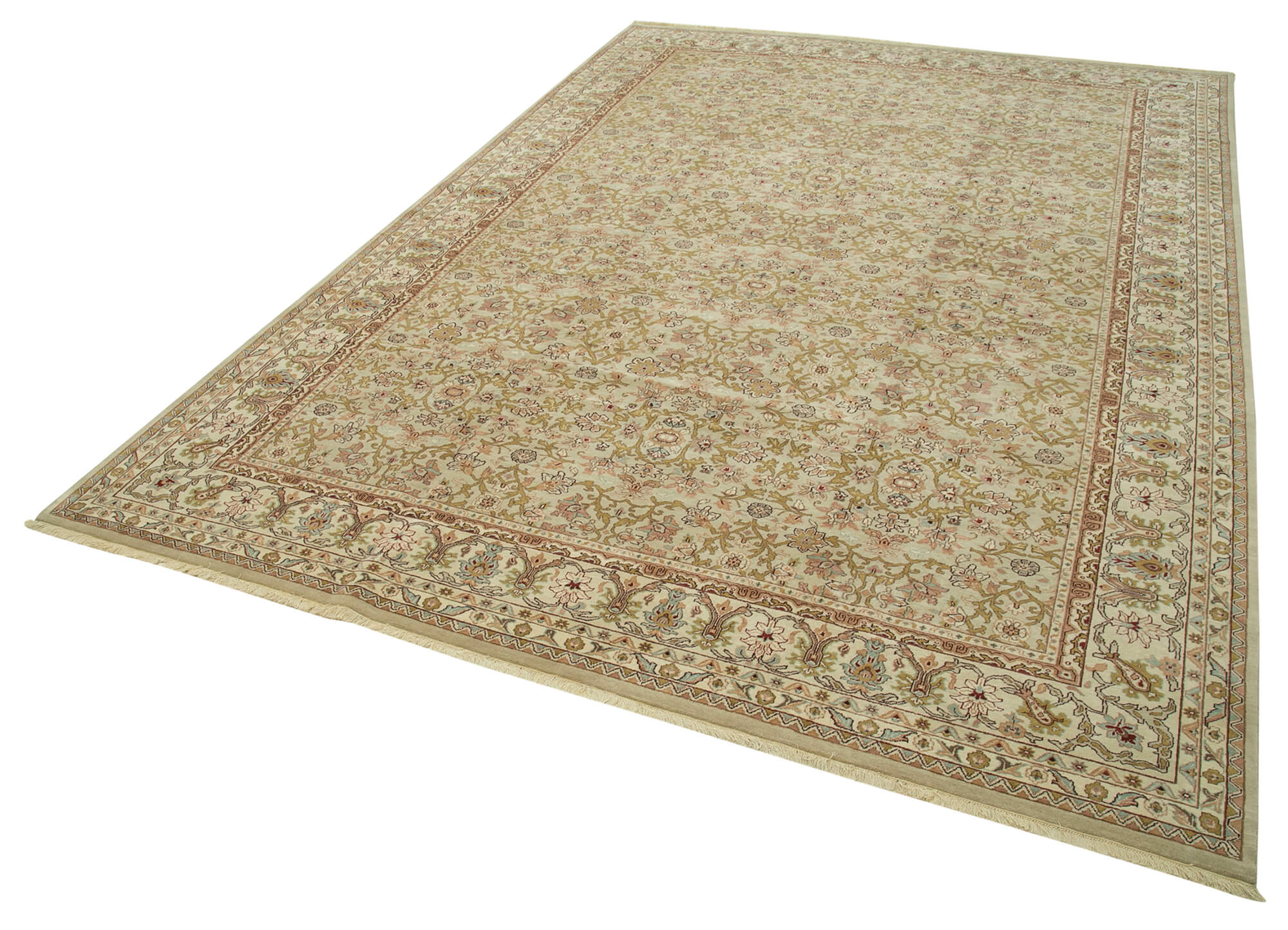 10 x 14 Beige Oushak Rug - 4254