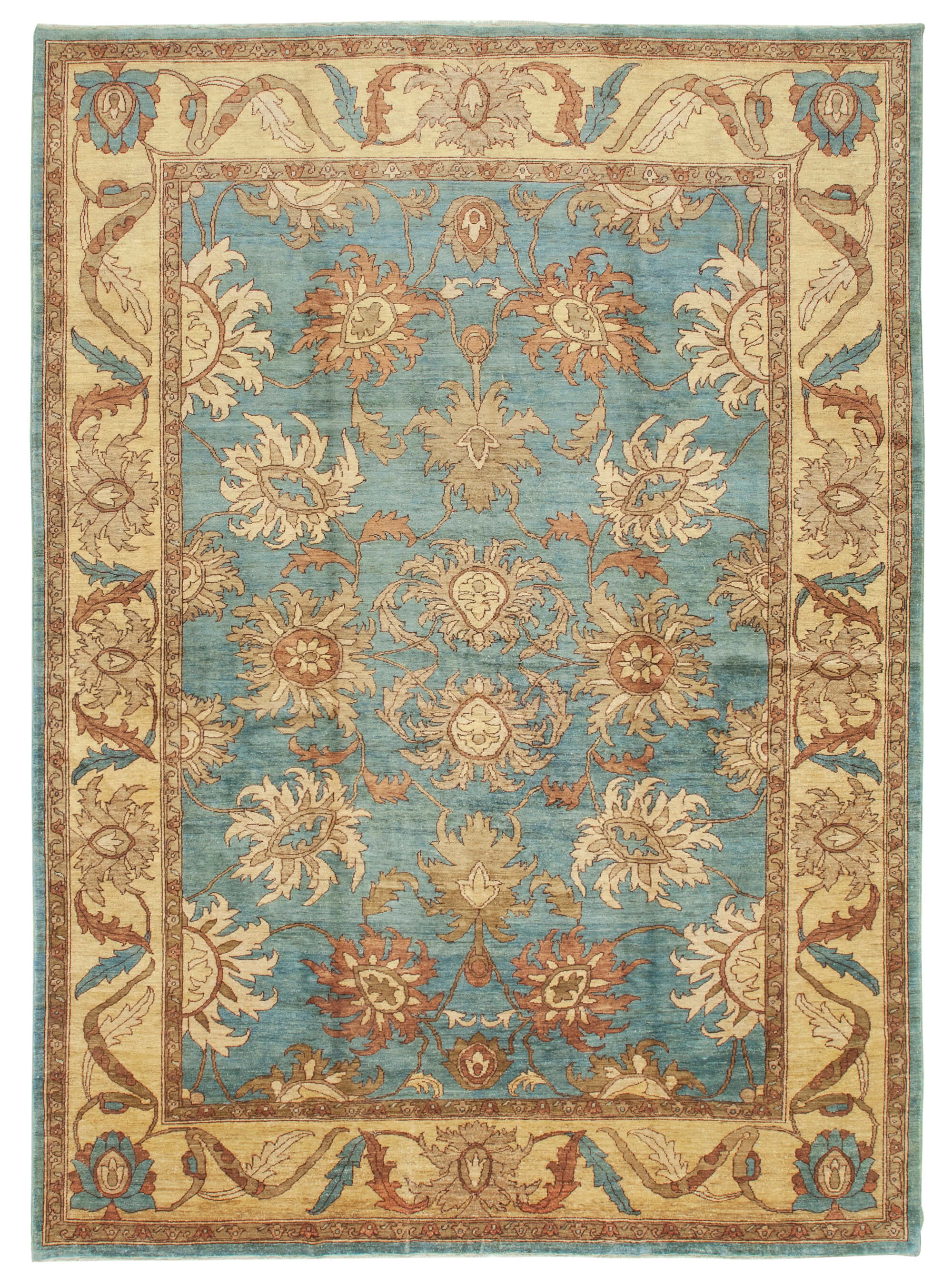 10 x 14 Blue Oushak Rug - 4255