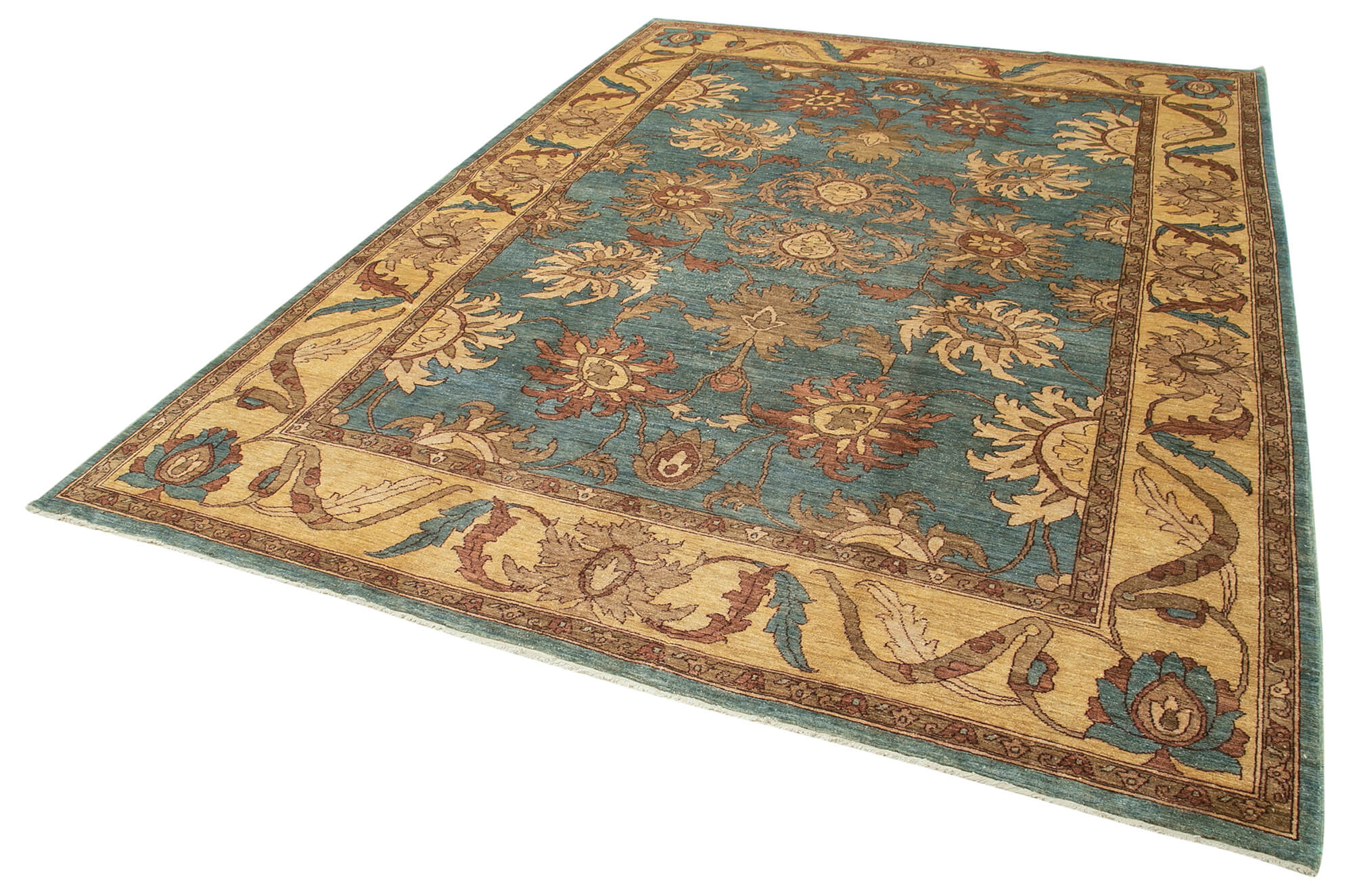 10 x 14 Blue Oushak Rug - 4255