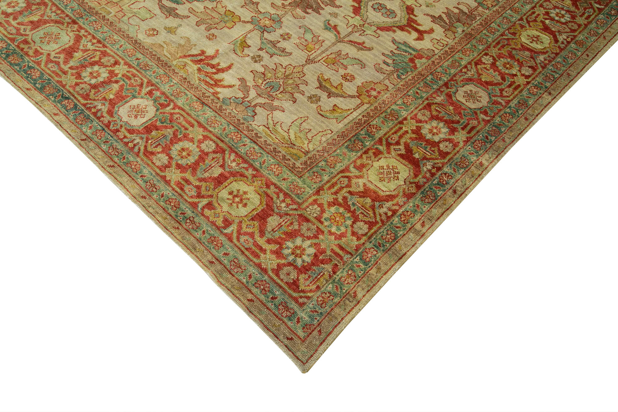 9 x 12 Beige Oushak Rug - 4257