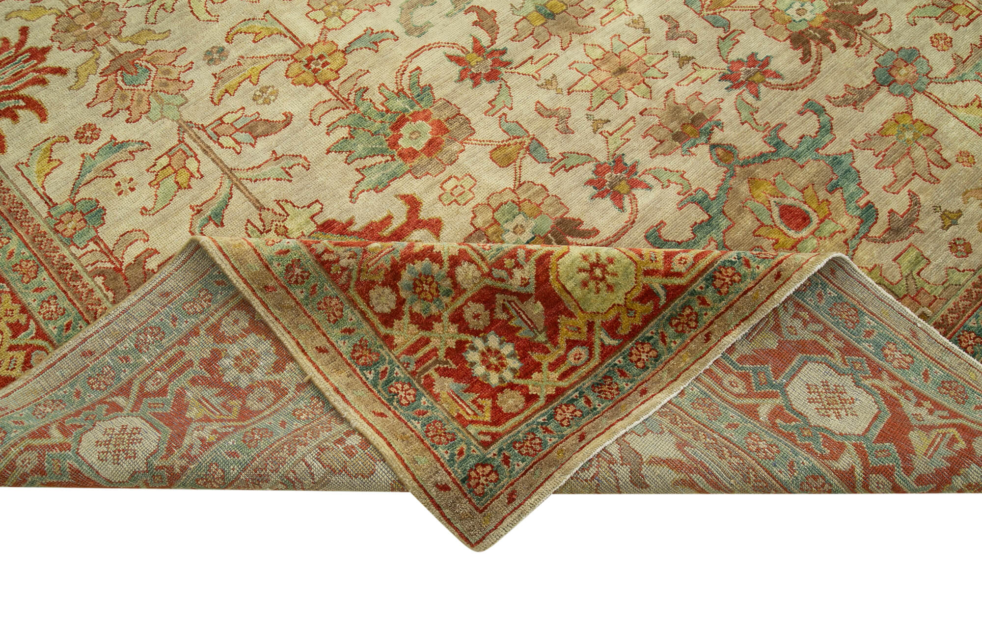 9 x 12 Beige Oushak Rug - 4257