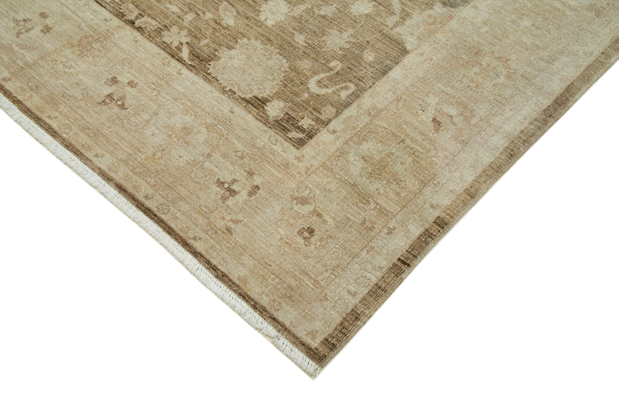 6 x 9 Beige Oushak Rug - 4258