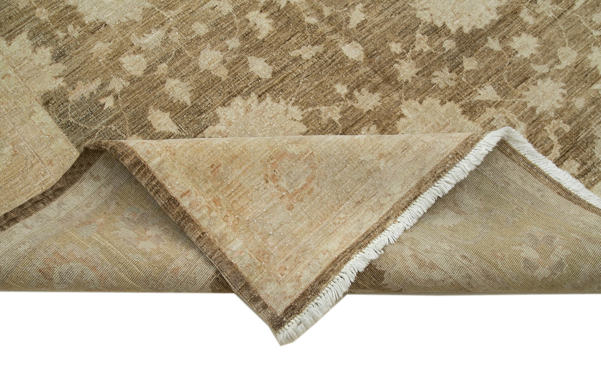 6 x 9 Beige Oushak Rug - 4258