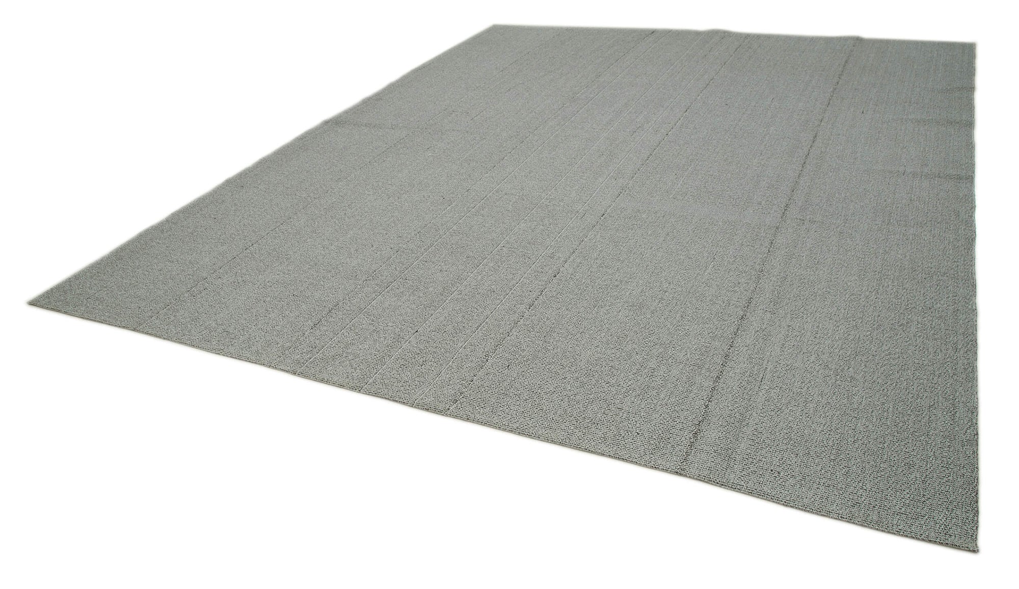 11 x 13 Grey Modern Kilim Rug - 4281