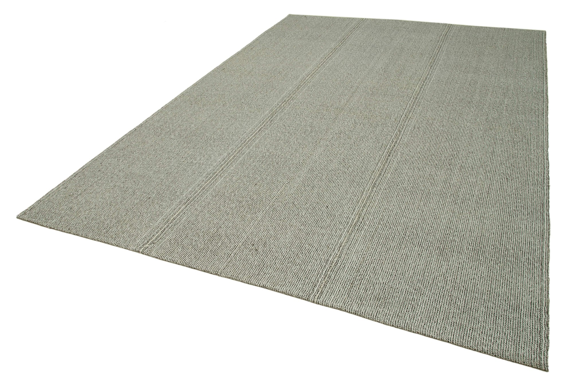 8 x 12 Grey Modern Kilim Rug - 4286