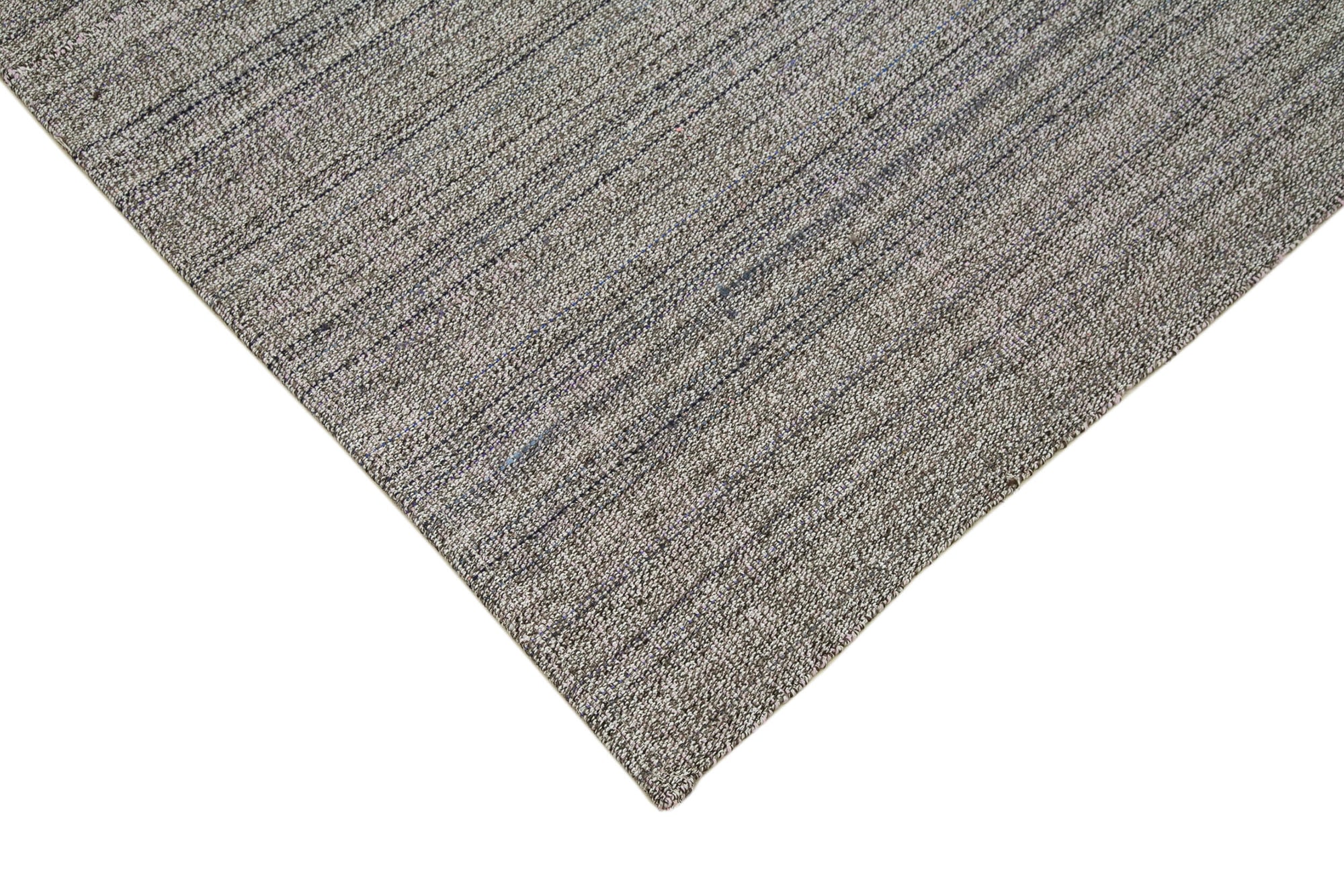 8 x 12 Grey Modern Kilim Rug - 4311