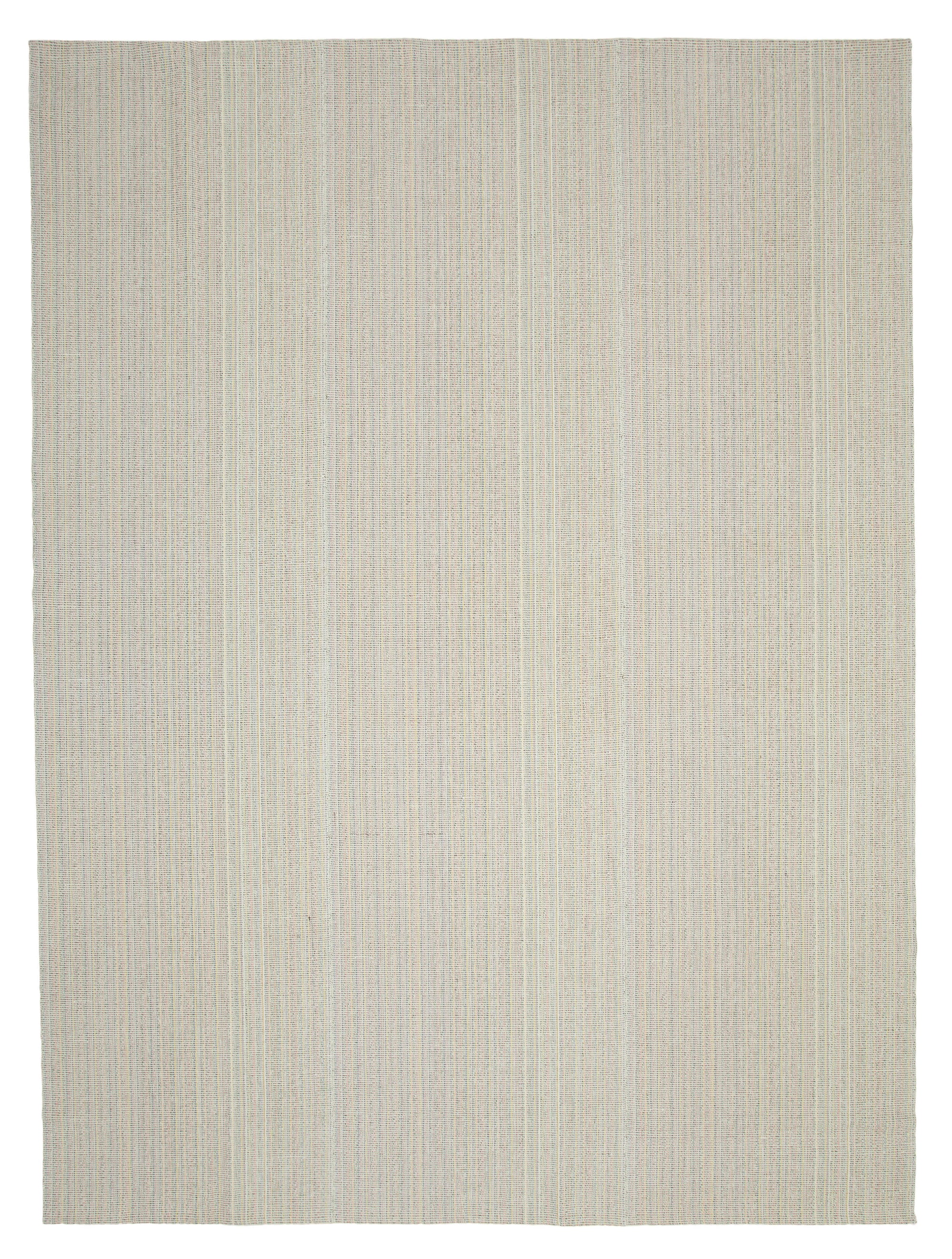 10 x 14 Beige Modern Kilim Rug - 4326