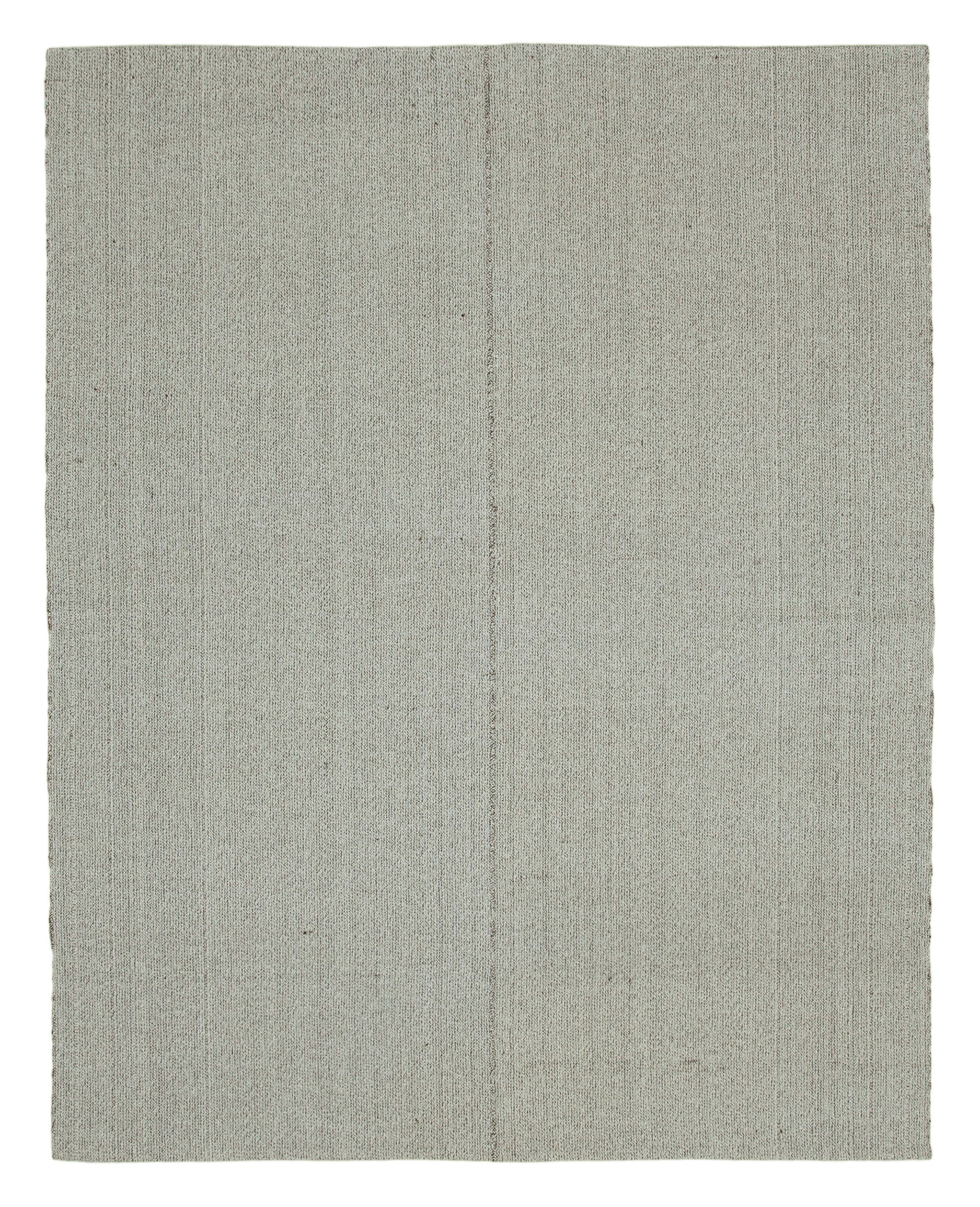 7 x 9 Grey Modern Kilim Rug - 4364