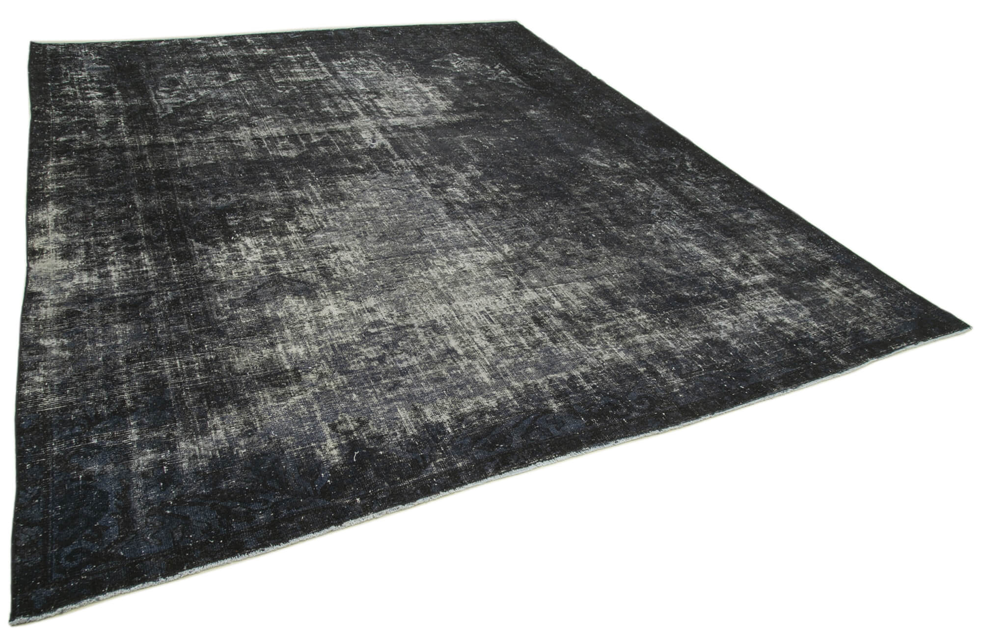 10 x 12 Black Overdyed Large Area Rug - 4569