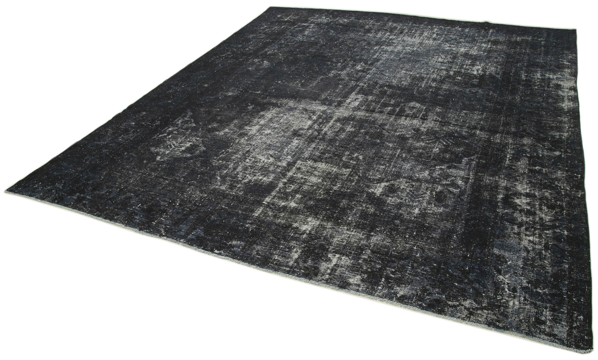 10 x 12 Black Overdyed Large Area Rug - 4569