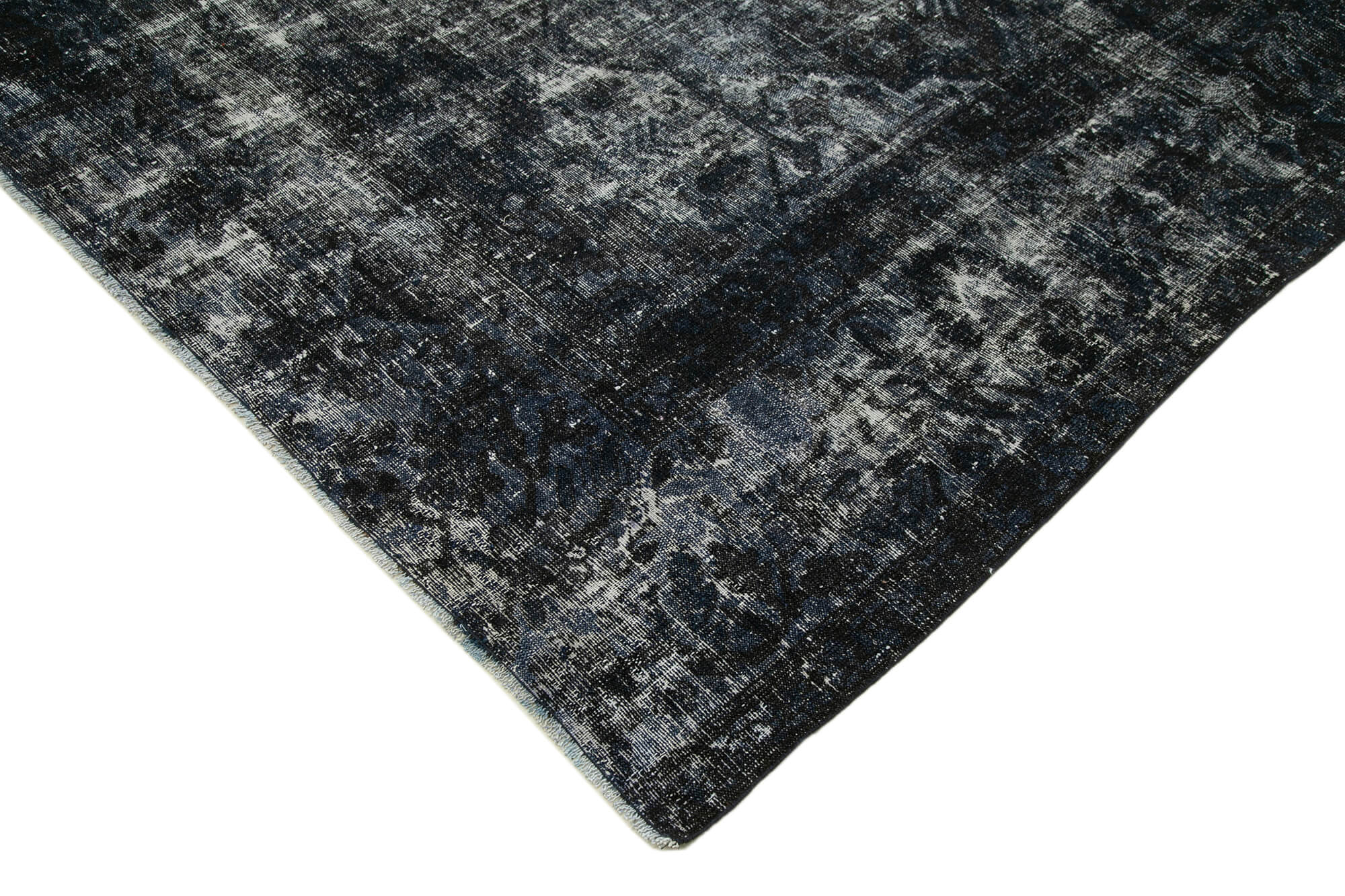 10 x 12 Black Overdyed Large Area Rug - 4569