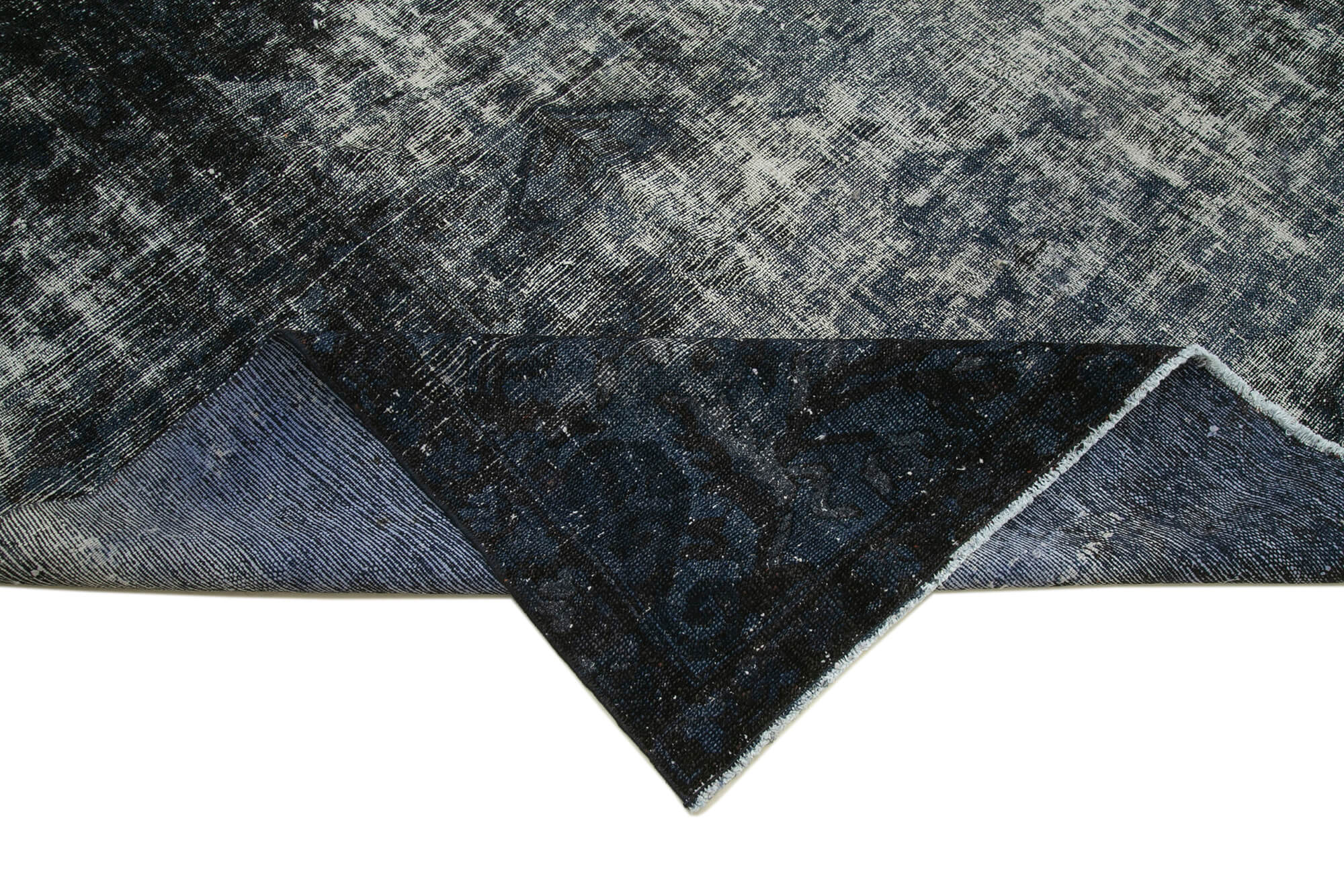 10 x 12 Black Overdyed Large Area Rug - 4569