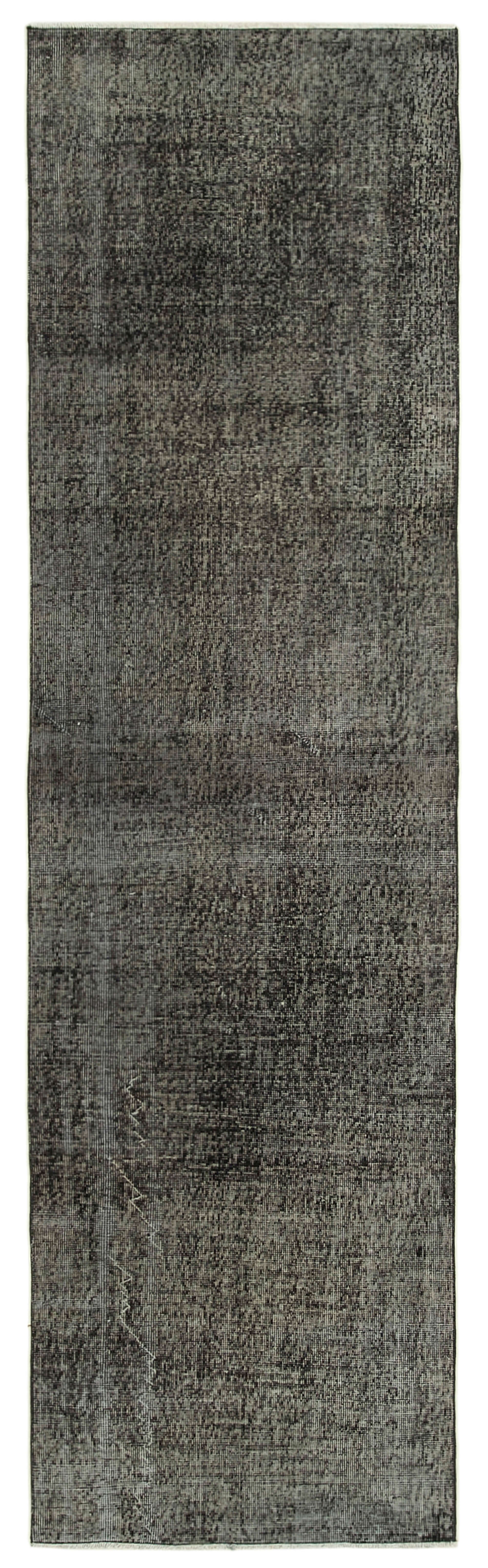 3 x 10 Black Overdyed Runner Rug - 4591