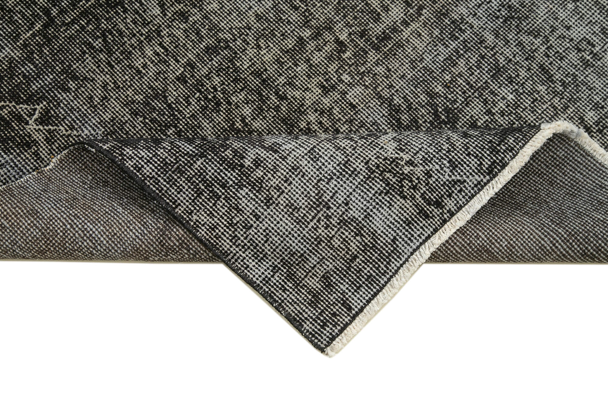 3 x 10 Black Overdyed Runner Rug - 4591