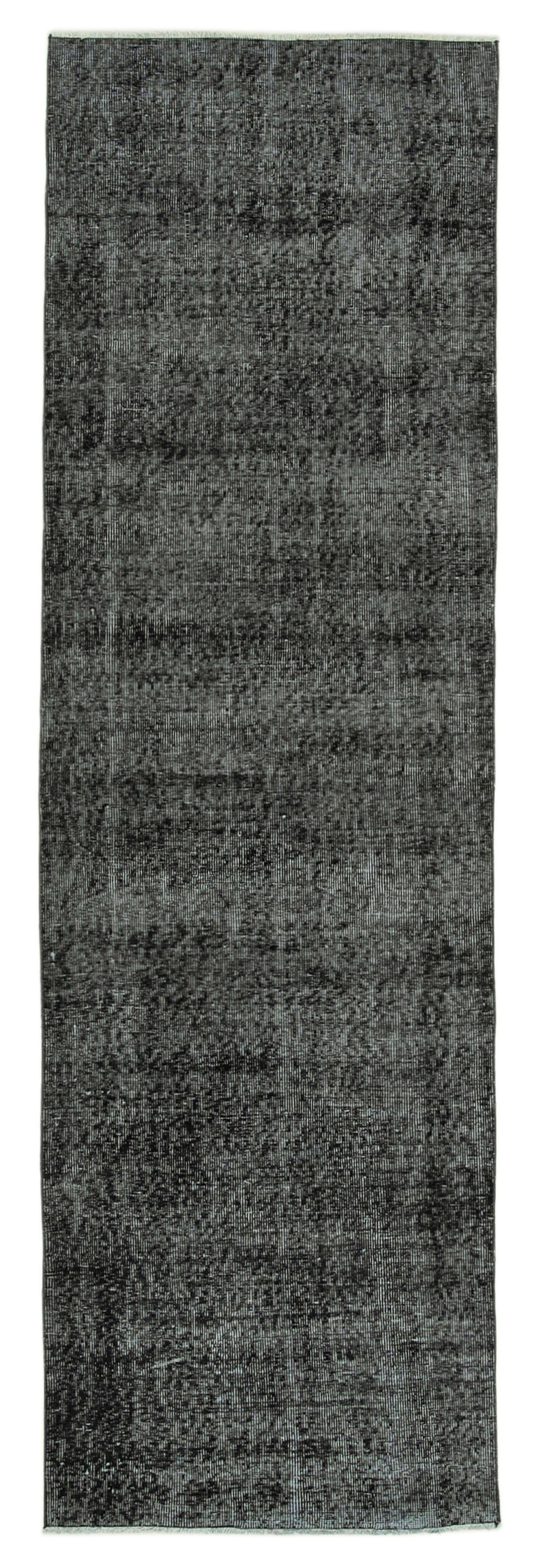 3 x 10 Black Overdyed Runner Rug - 4598