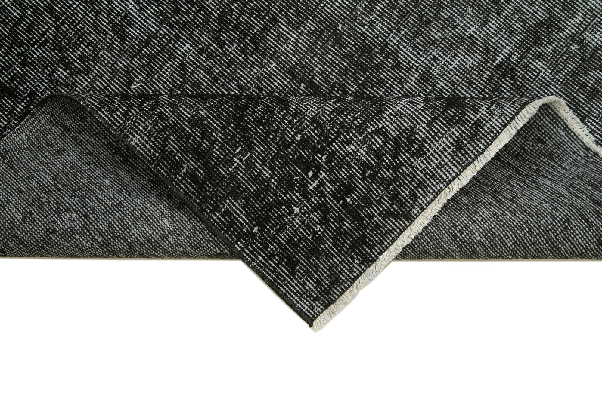 3 x 10 Black Overdyed Runner Rug - 4598