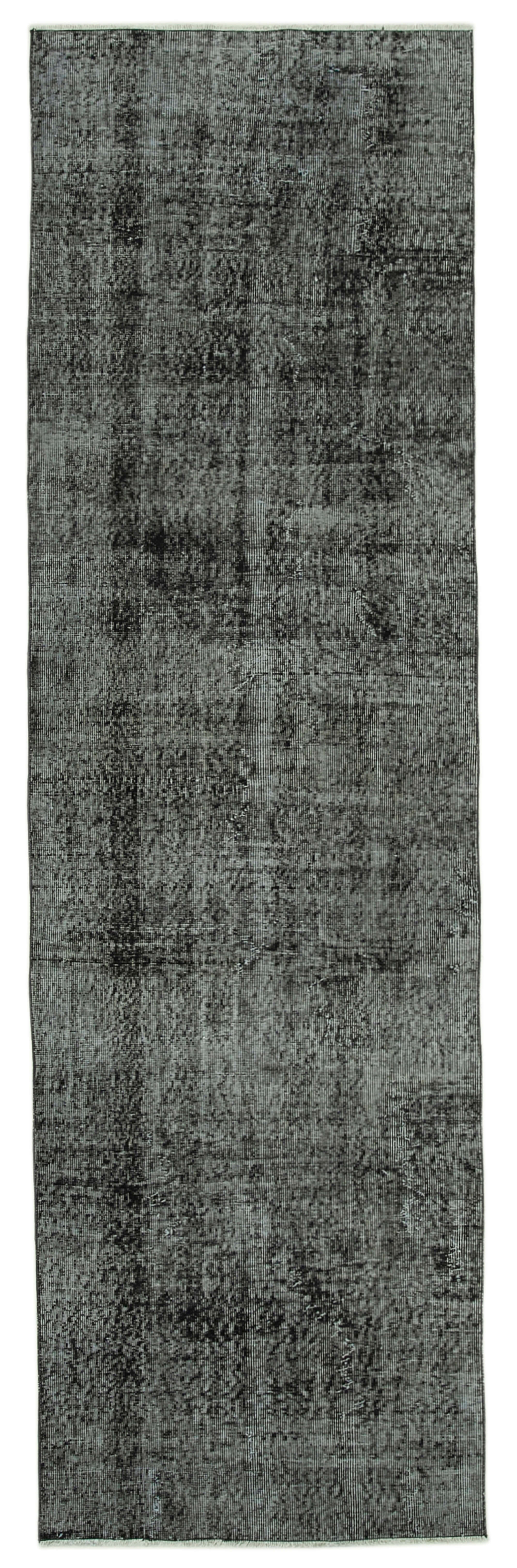 3 x 10 Black Overdyed Runner Rug - 4600