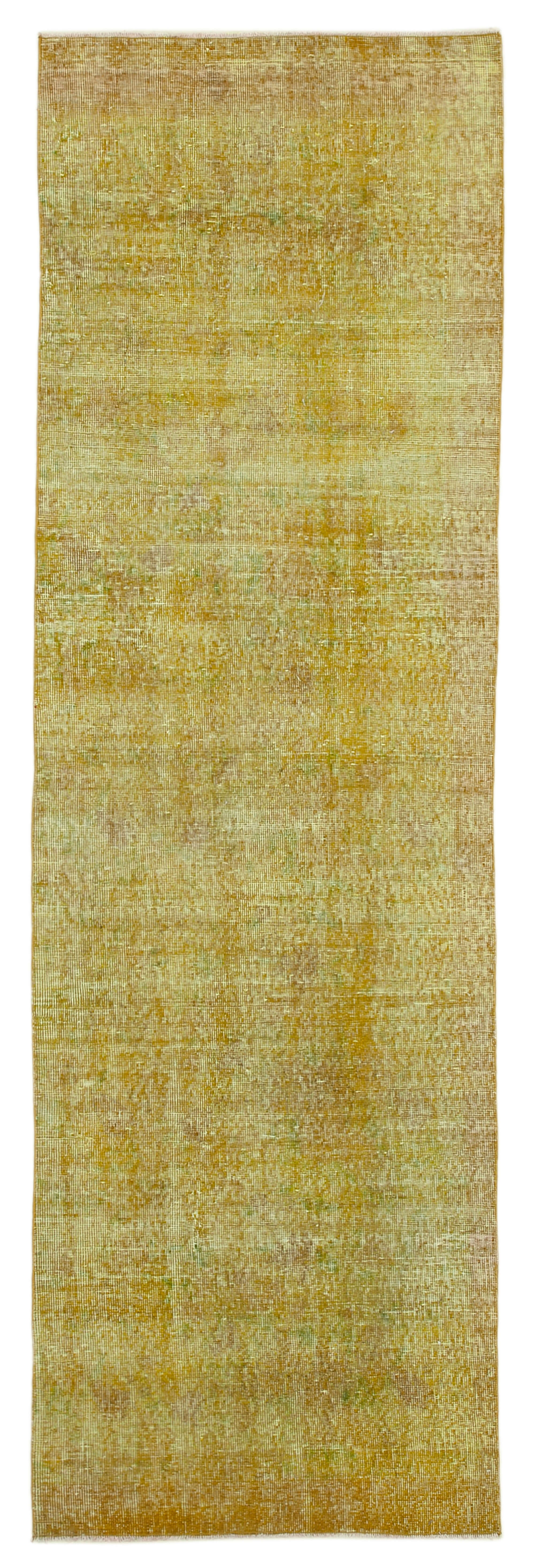 3 x 10 Yellow Overdyed Runner Rug - 4601