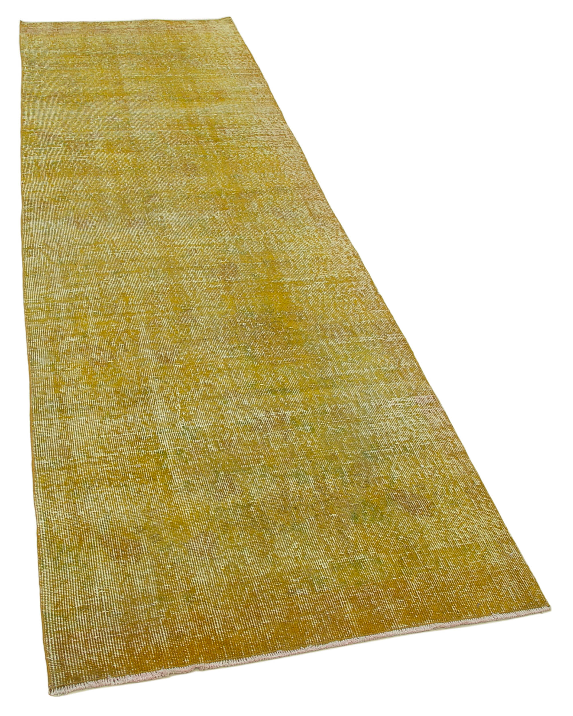 3 x 10 Yellow Overdyed Runner Rug - 4601