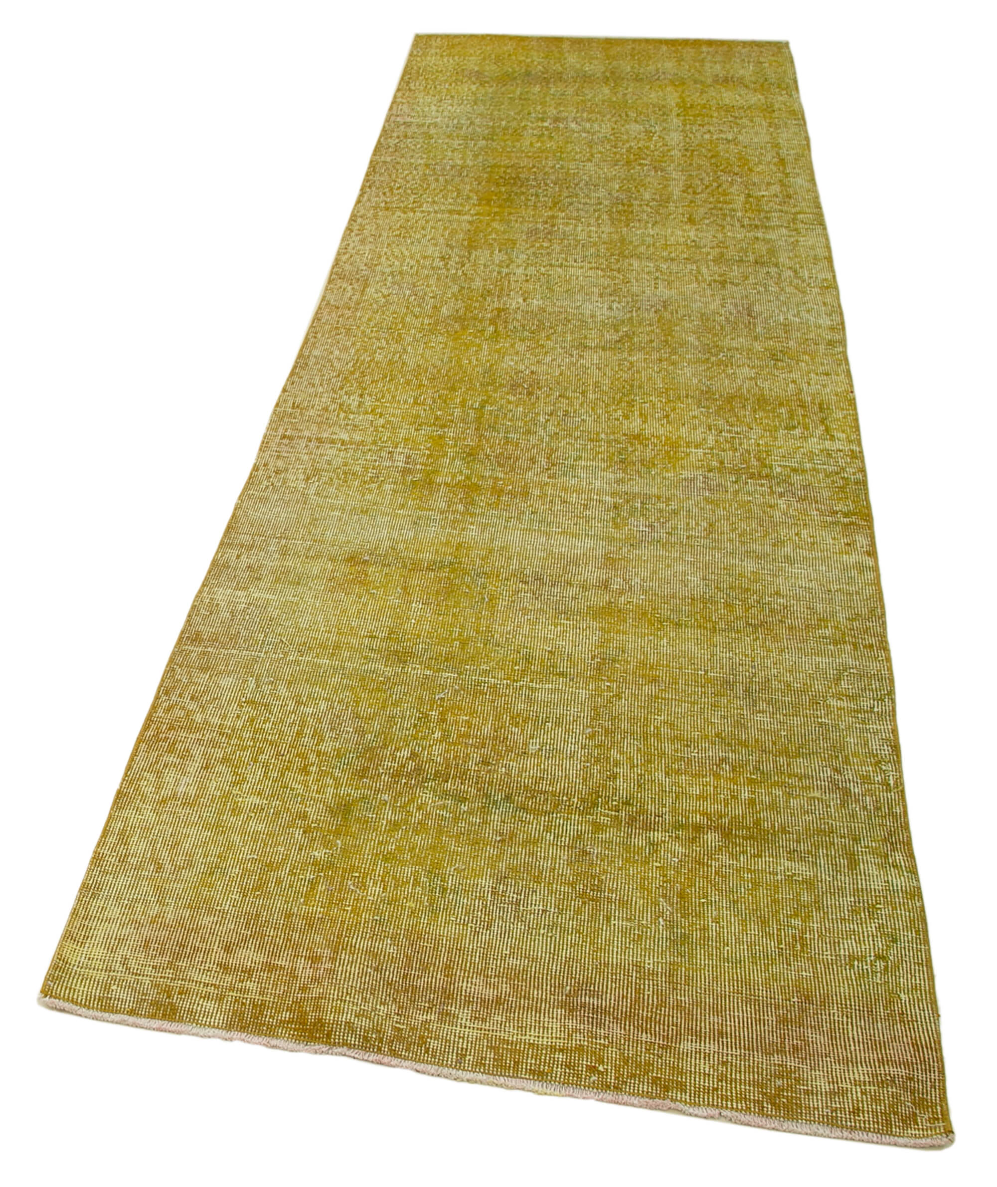 3 x 10 Yellow Overdyed Runner Rug - 4601