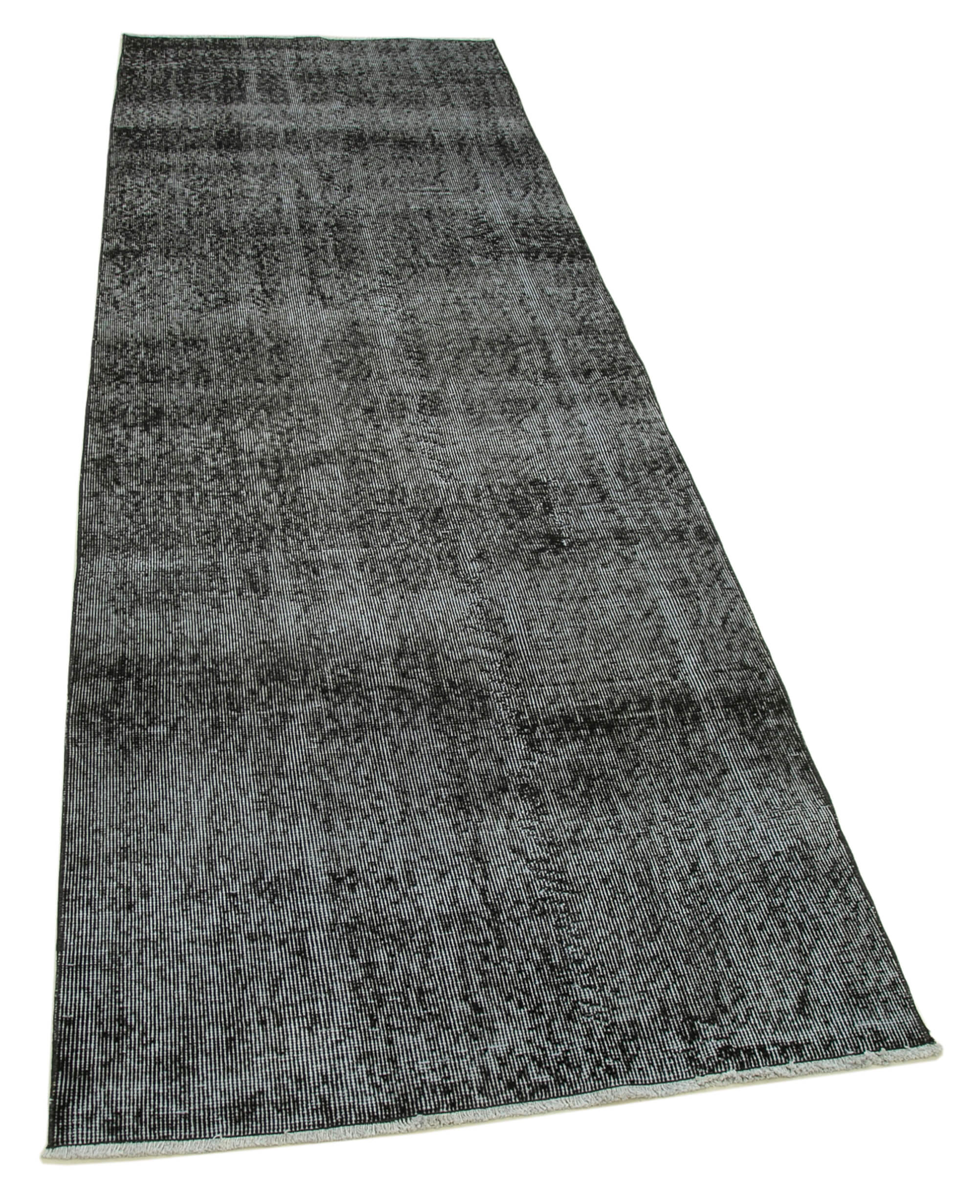 3 x 9 Black Overdyed Runner Rug - 4602