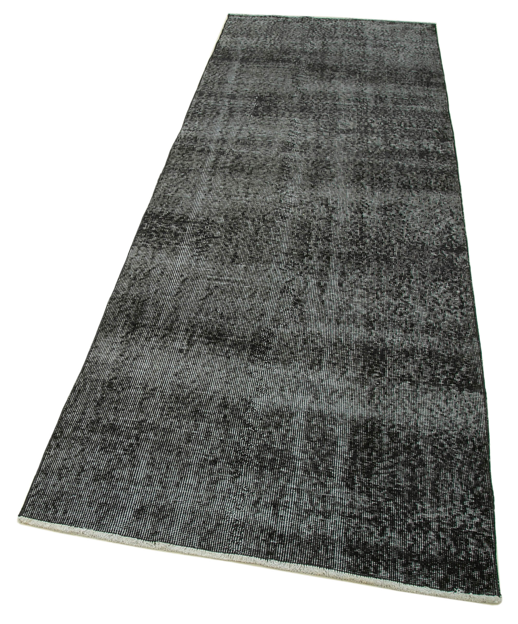 3 x 9 Black Overdyed Runner Rug - 4602