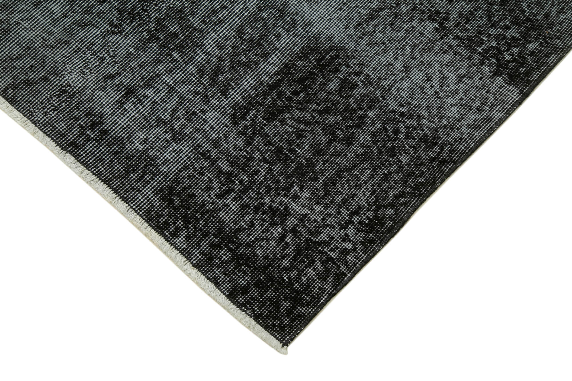 3 x 9 Black Overdyed Runner Rug - 4602