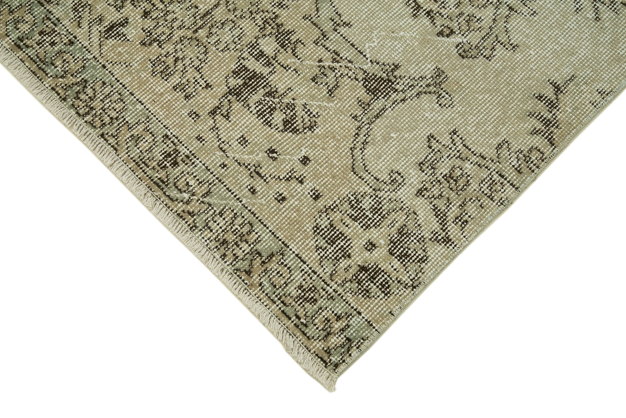 3 x 11 Beige Overdyed Runner Rug - 4603