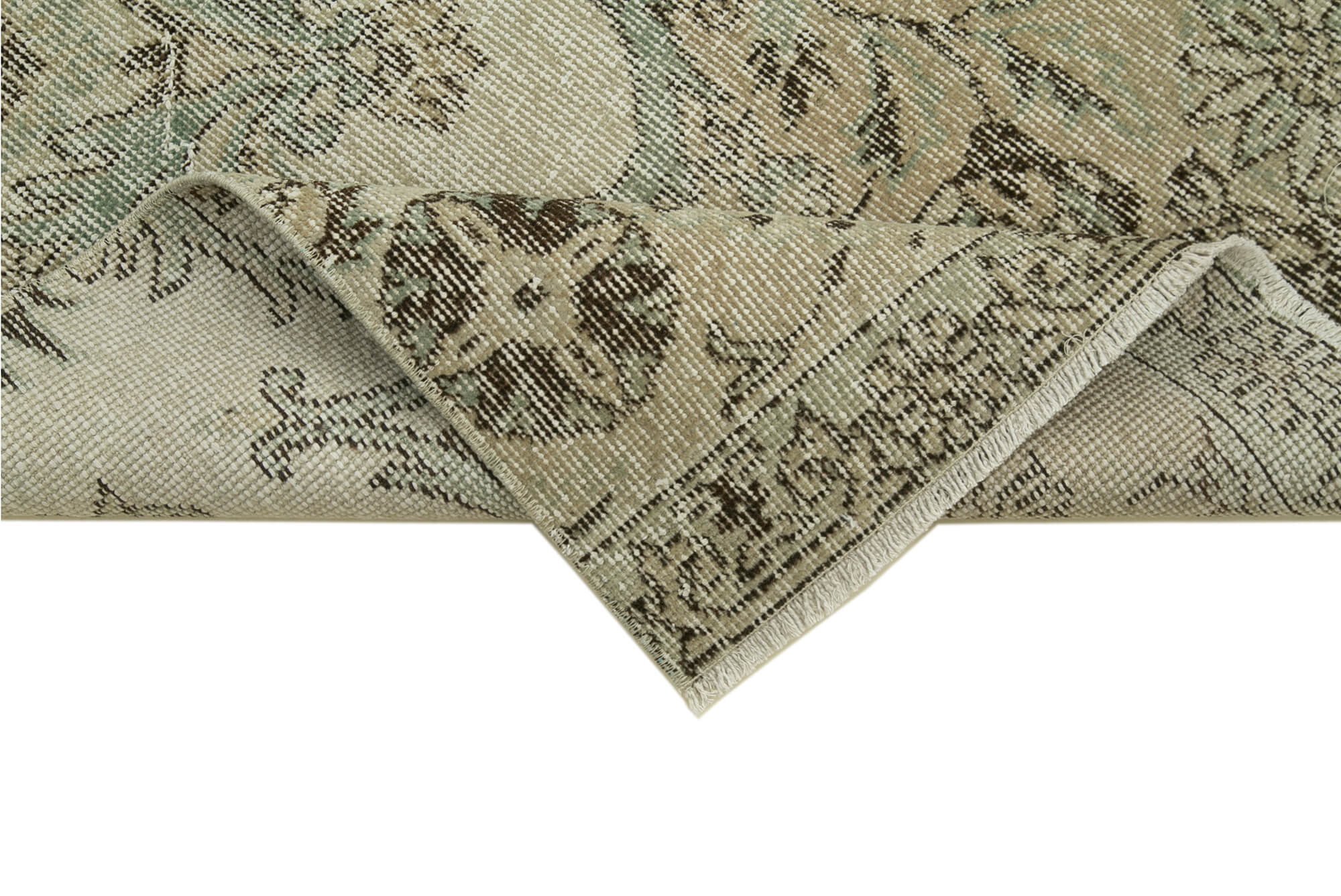 3 x 11 Beige Overdyed Runner Rug - 4603