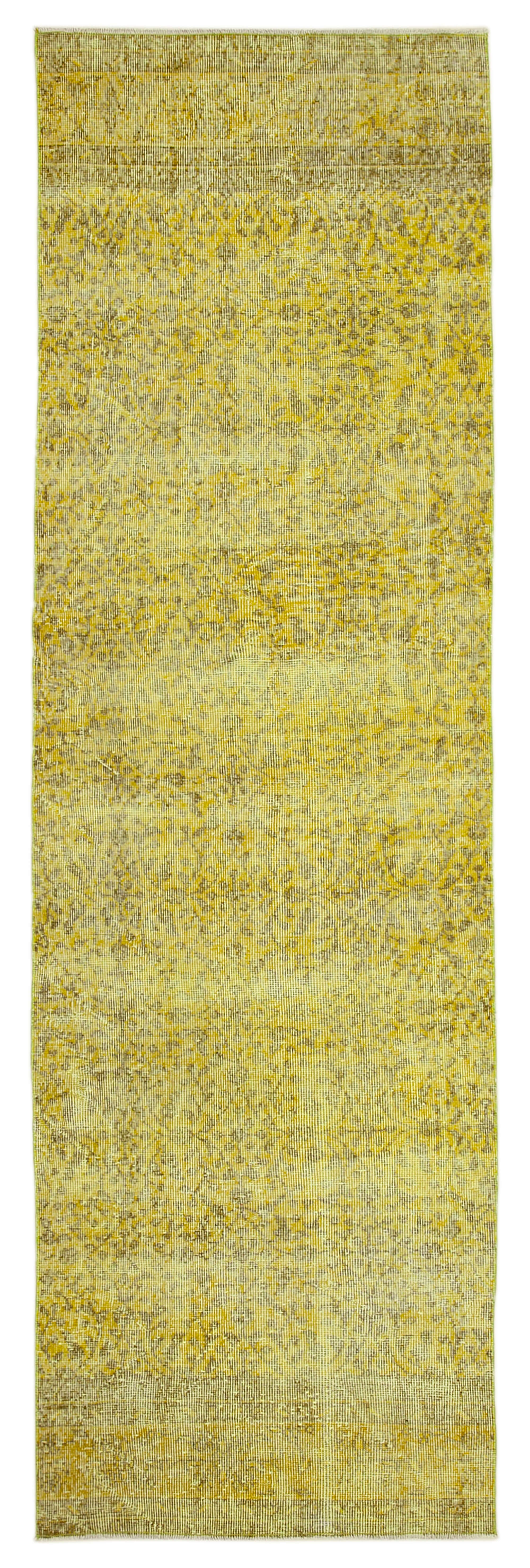 3 x 10 Yellow Overdyed Runner Rug - 4604