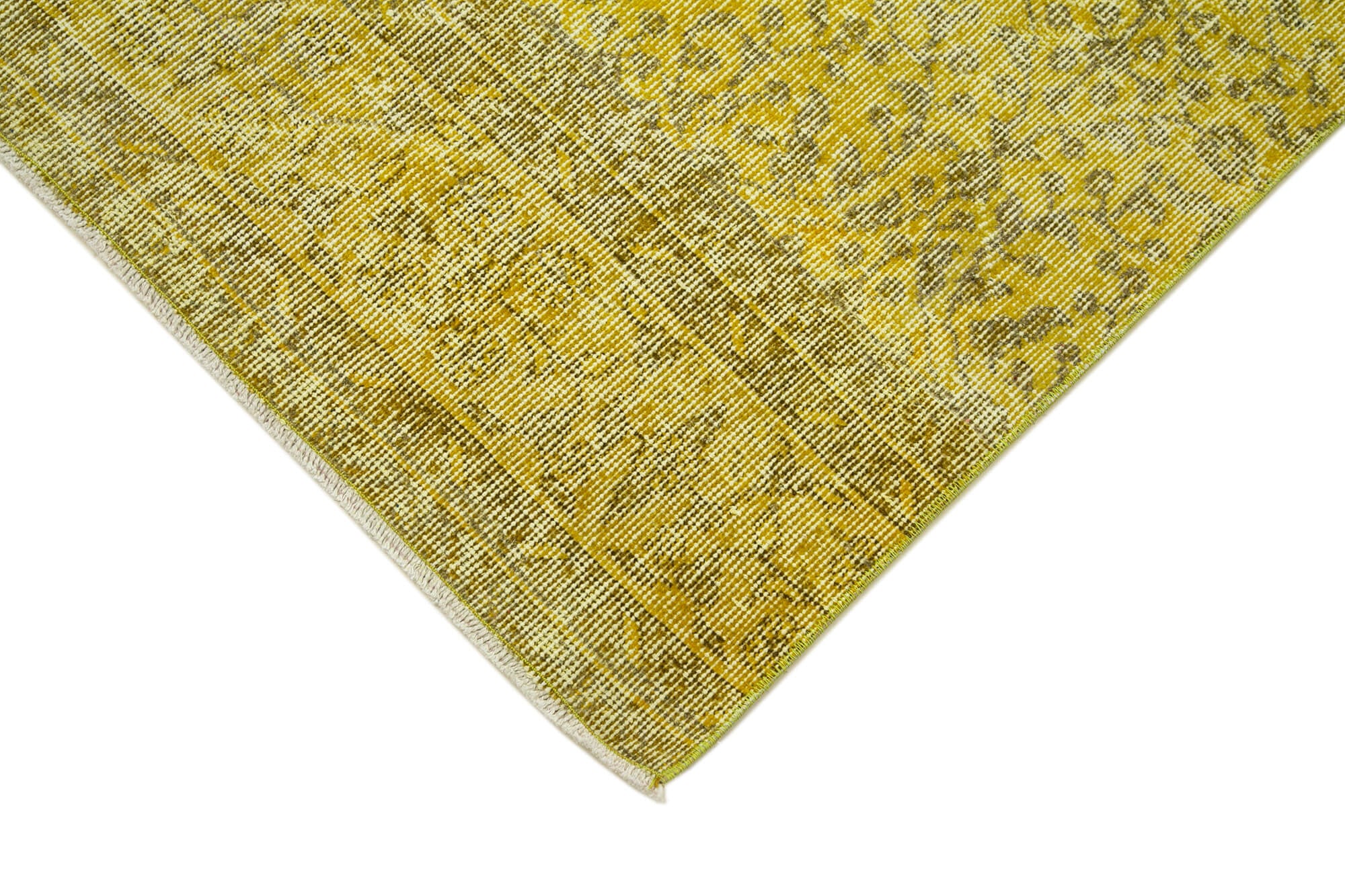 3 x 10 Yellow Overdyed Runner Rug - 4604