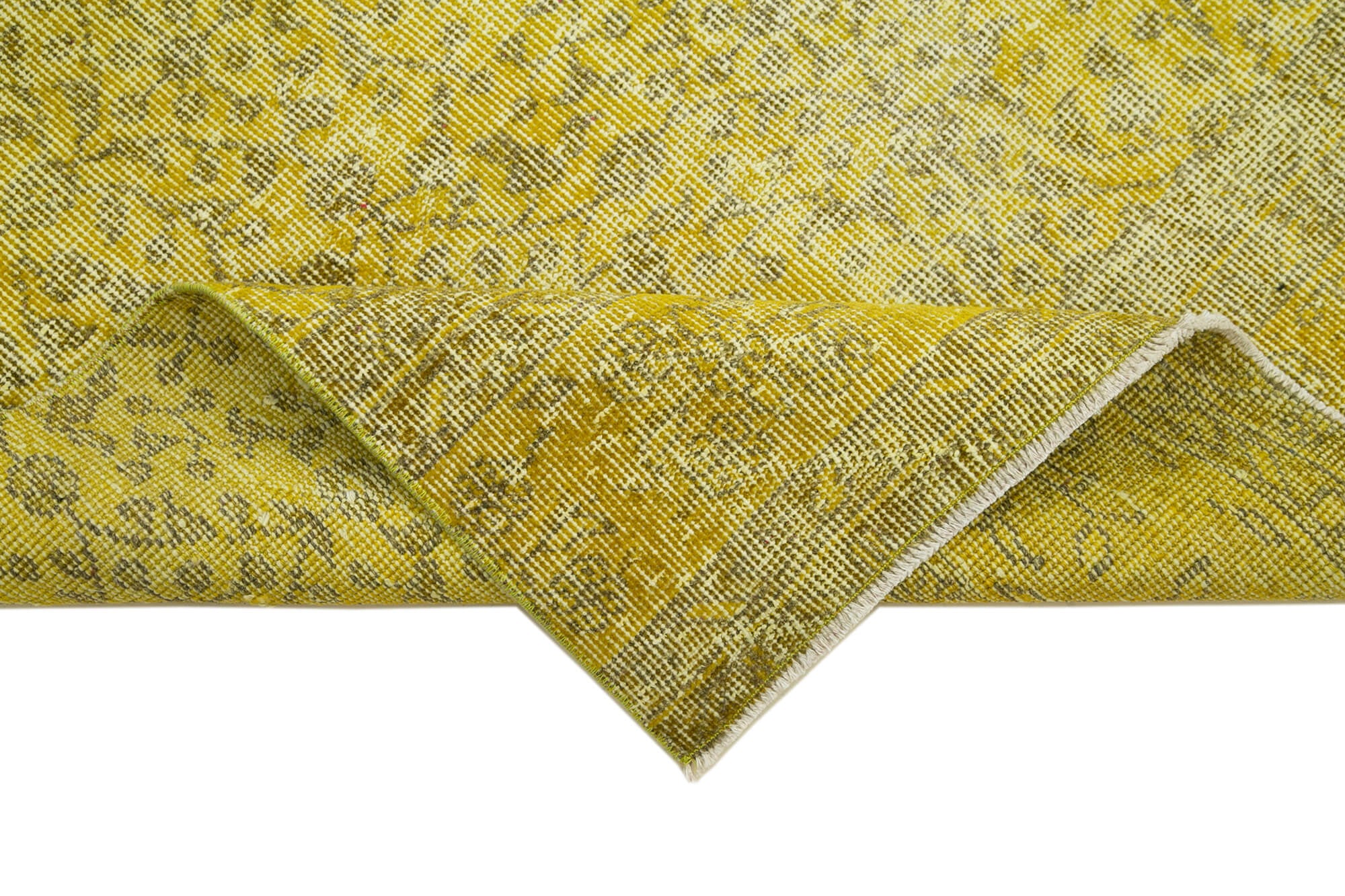 3 x 10 Yellow Overdyed Runner Rug - 4604