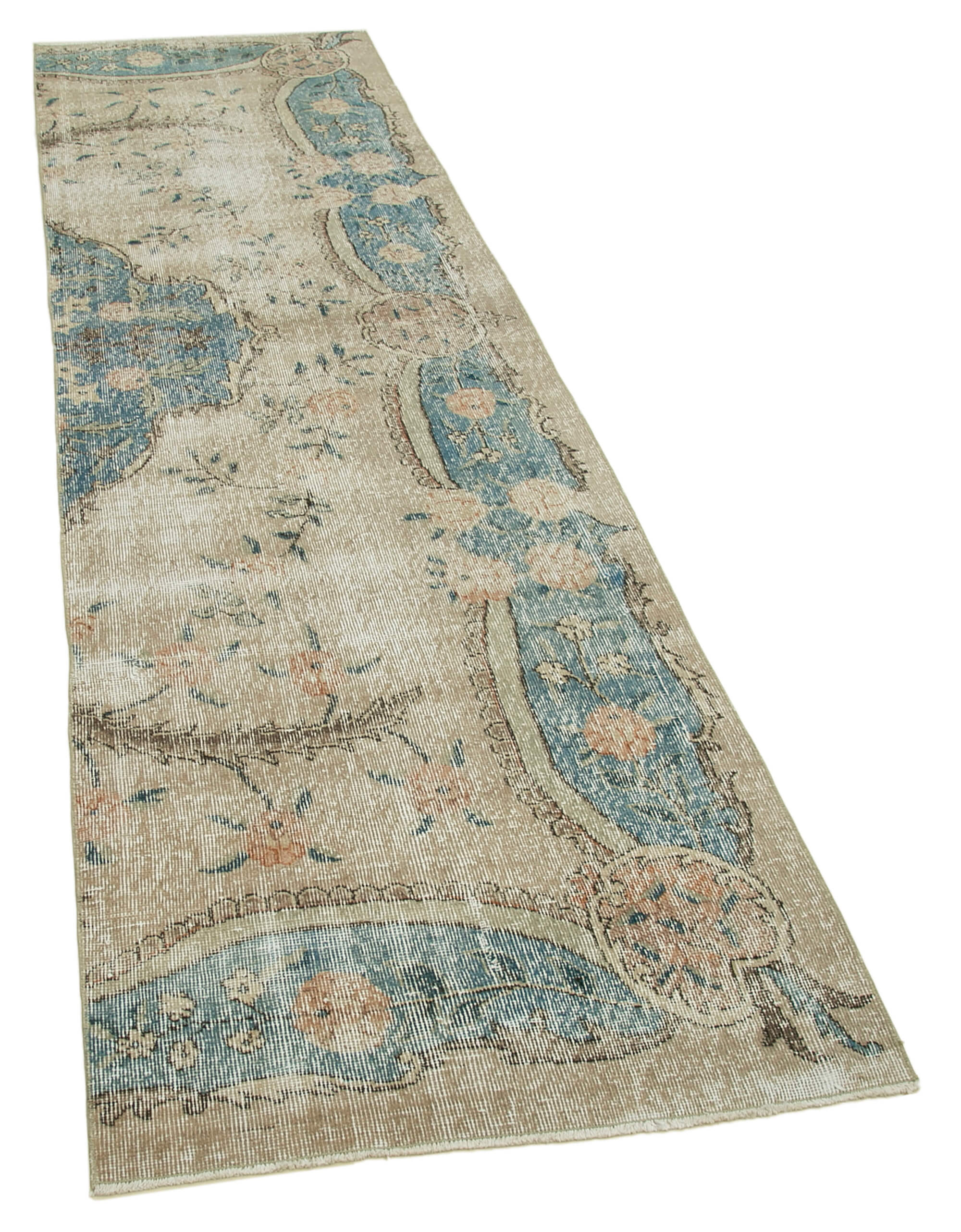 3 x 10 Beige Overdyed Runner Rug - 4608