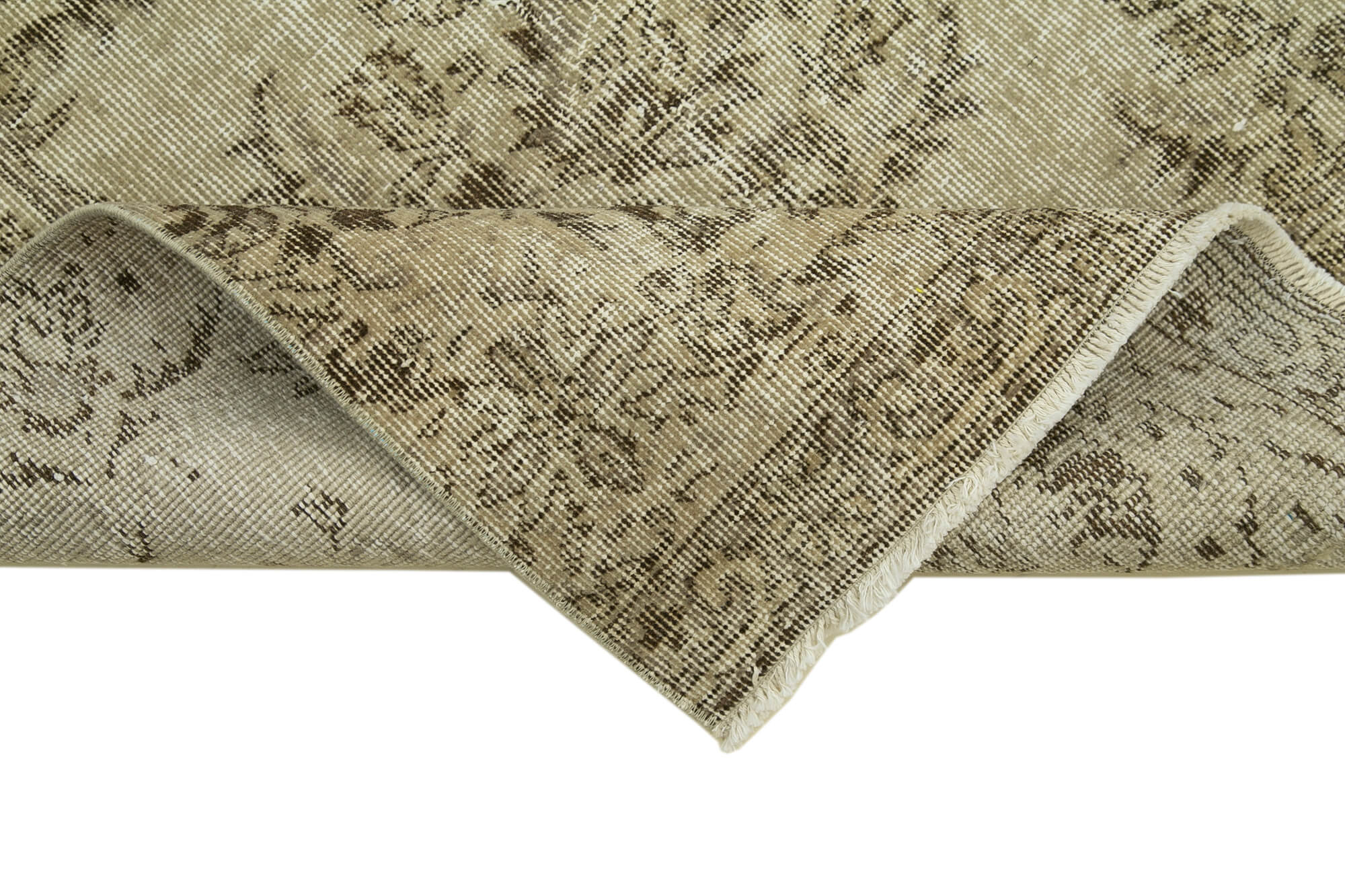 3 x 11 Beige Overdyed Runner Rug - 4609