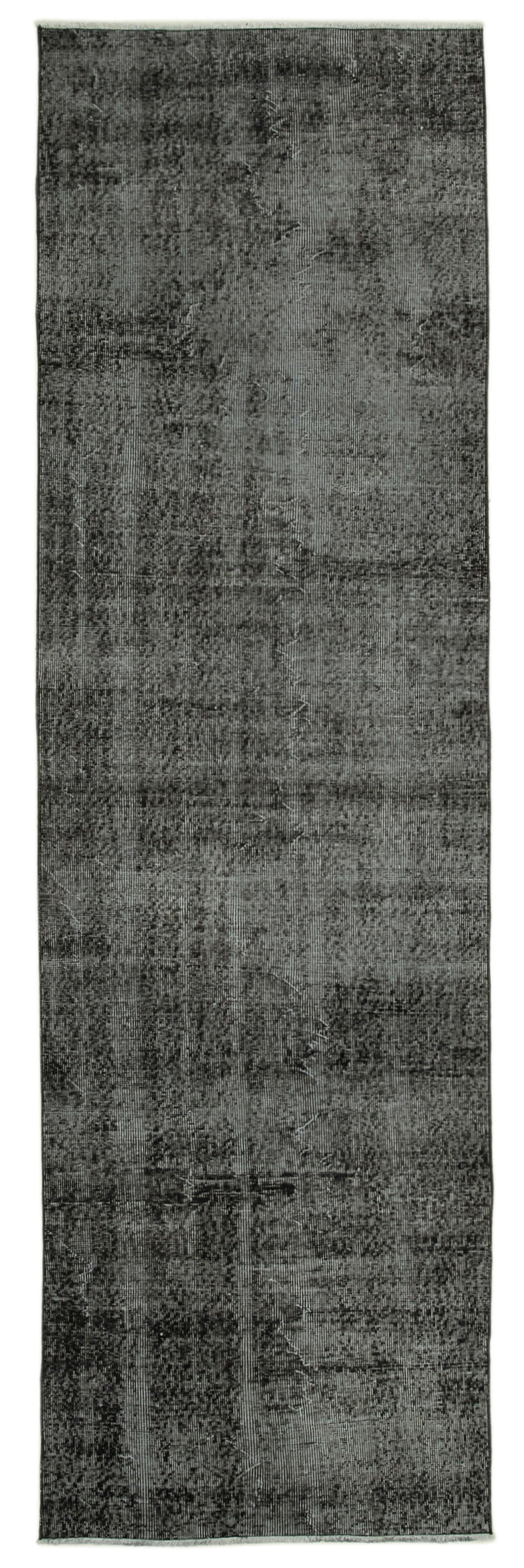 3 x 10 Black Overdyed Runner Rug - 4610