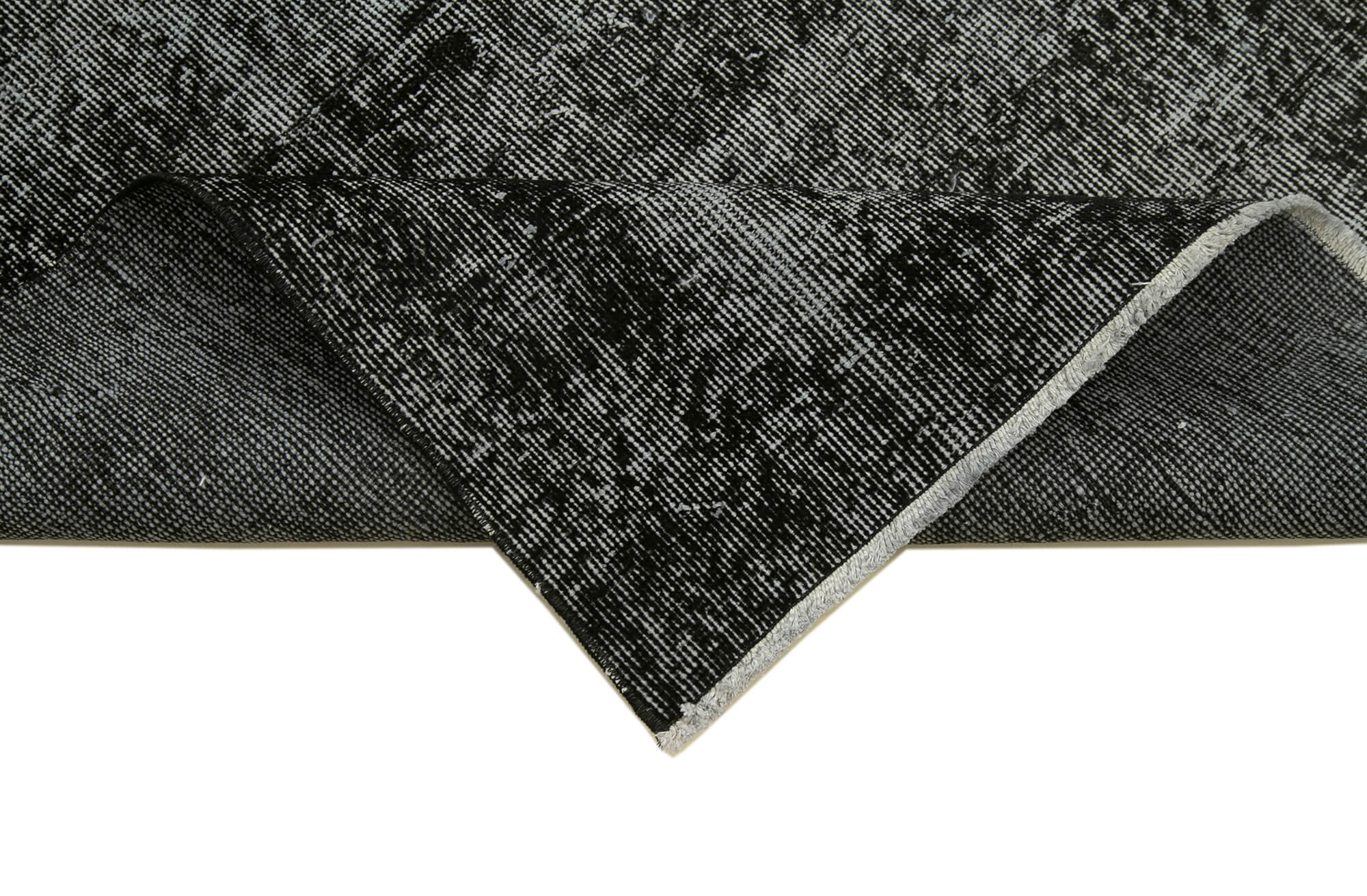 3 x 10 Black Overdyed Runner Rug - 4610