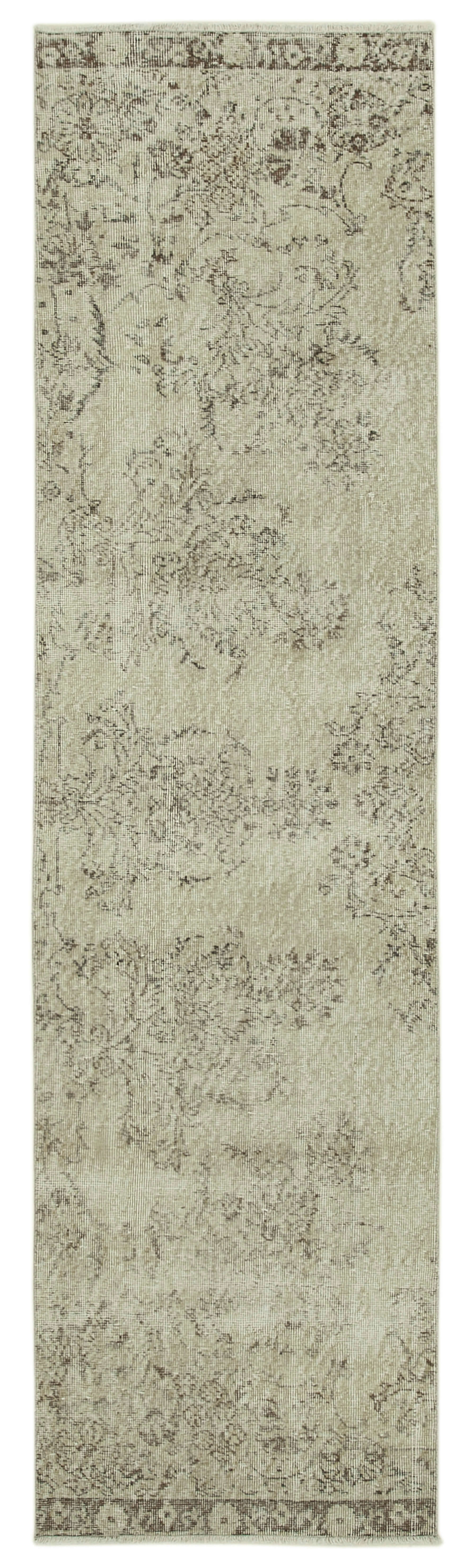 3 x 10 Beige Overdyed Runner Rug - 4615