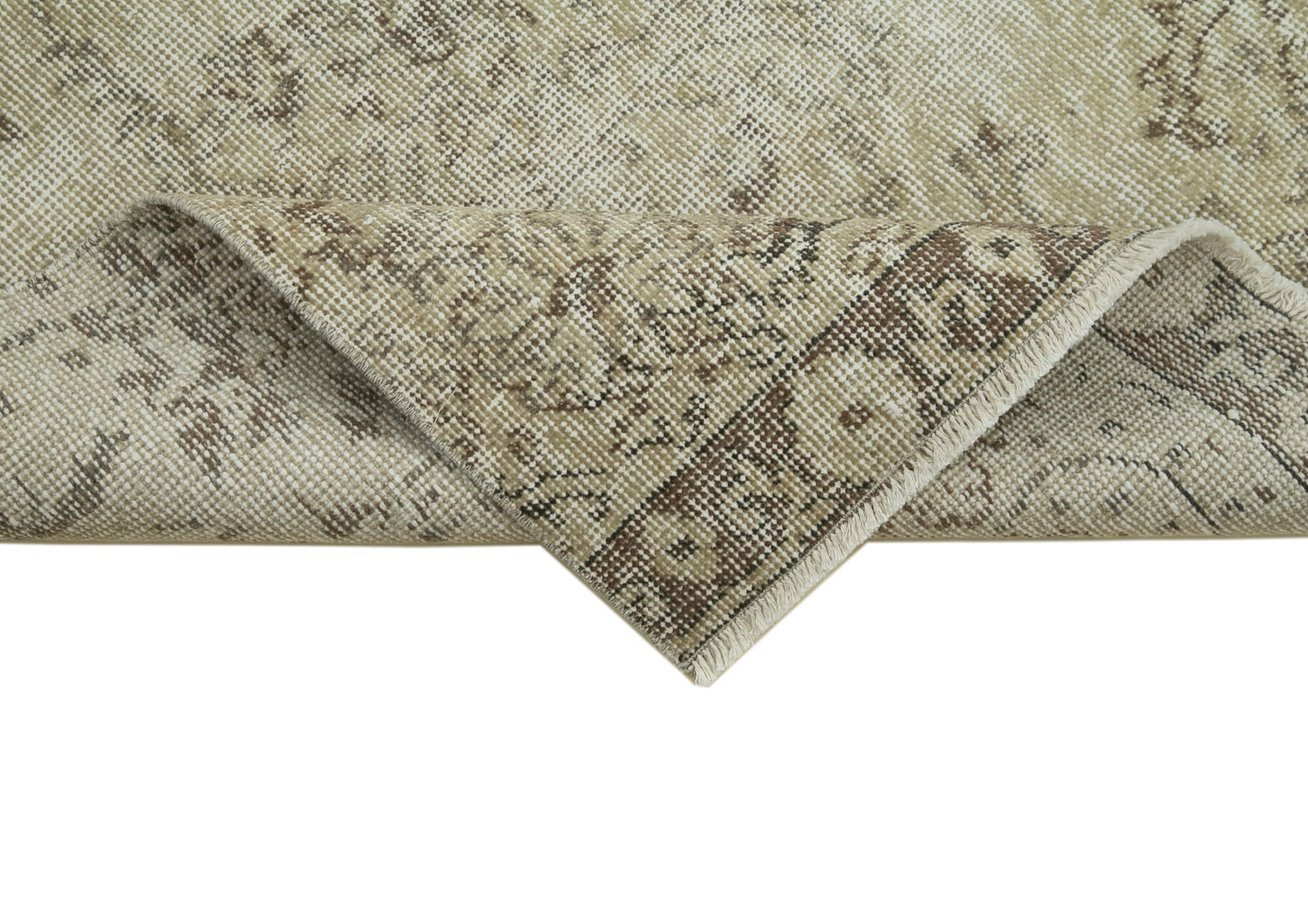 3 x 10 Beige Overdyed Runner Rug - 4615