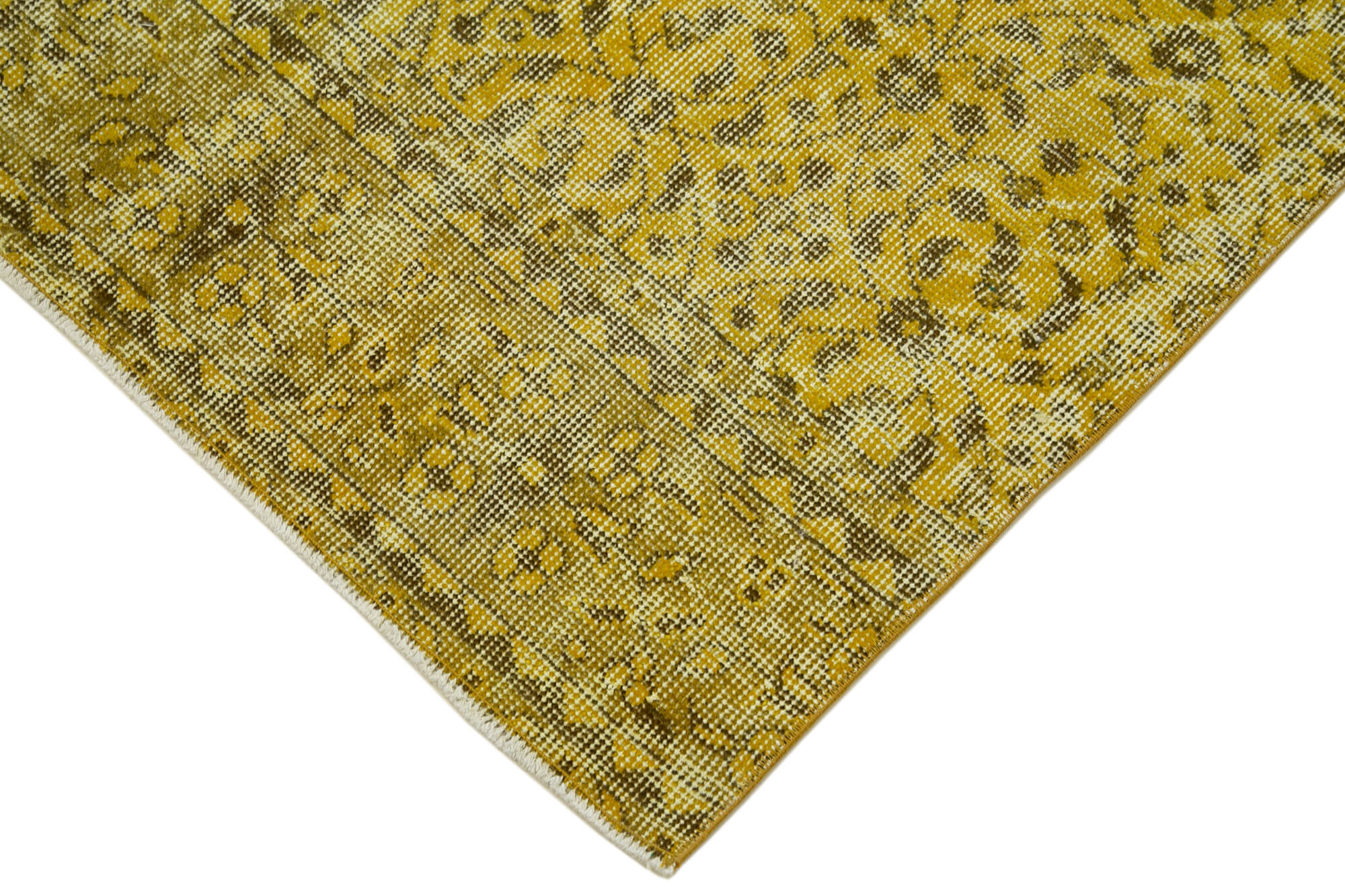 3 x 10 Yellow Overdyed Runner Rug - 4617