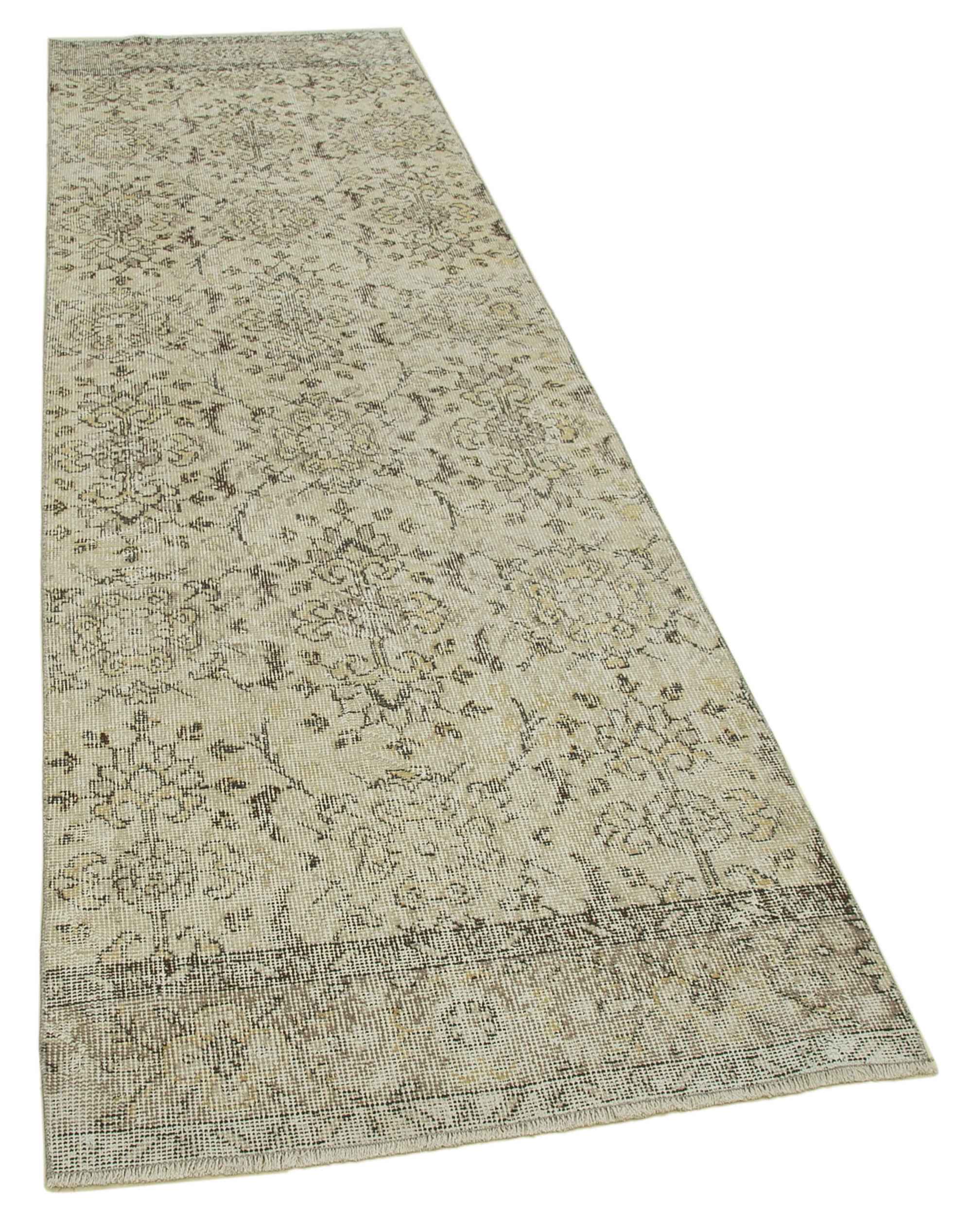 3 x 10 Beige Overdyed Runner Rug - 4620