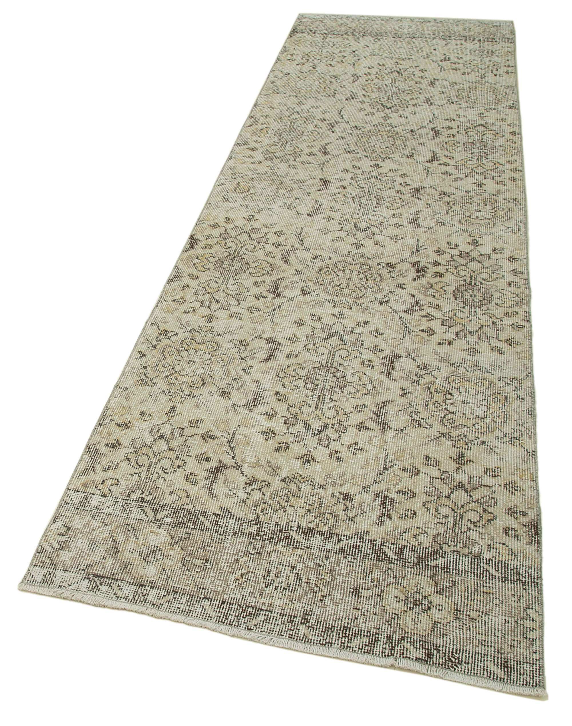 3 x 10 Beige Overdyed Runner Rug - 4620