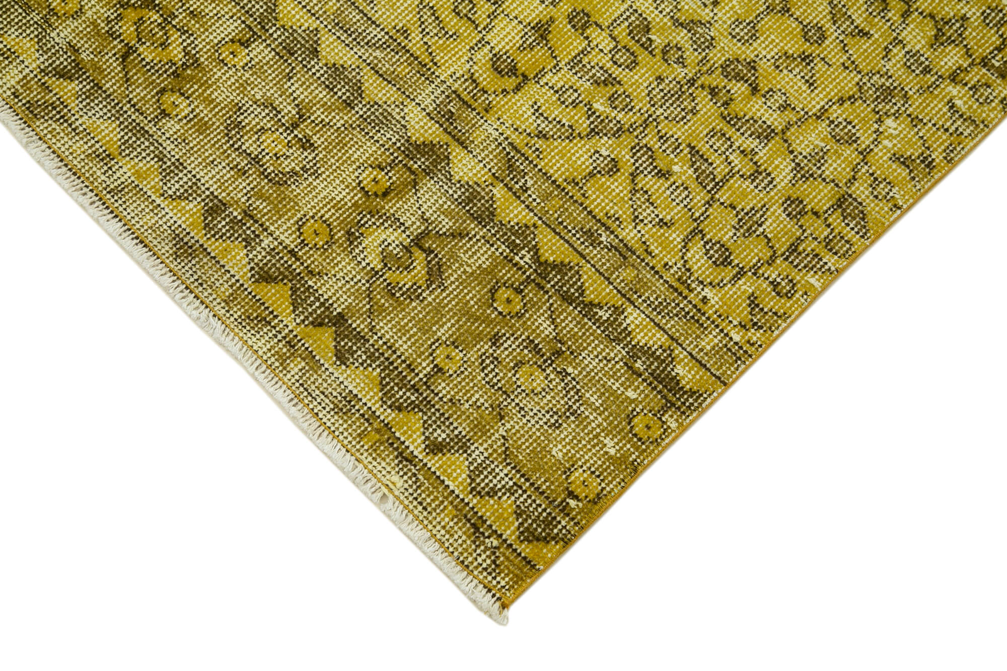 3 x 10 Yellow Overdyed Runner Rug - 4622