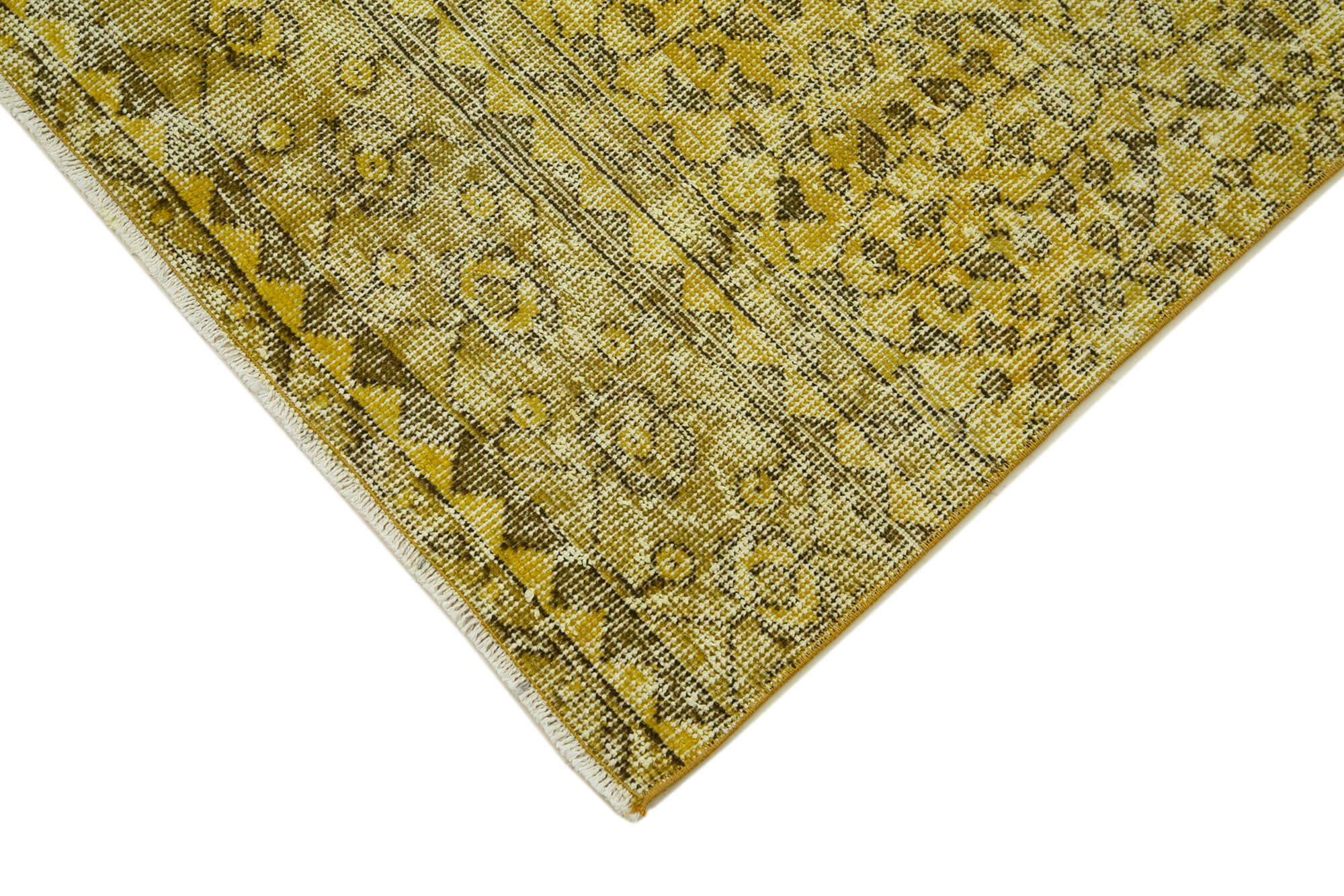 3 x 10 Yellow Overdyed Runner Rug - 4625