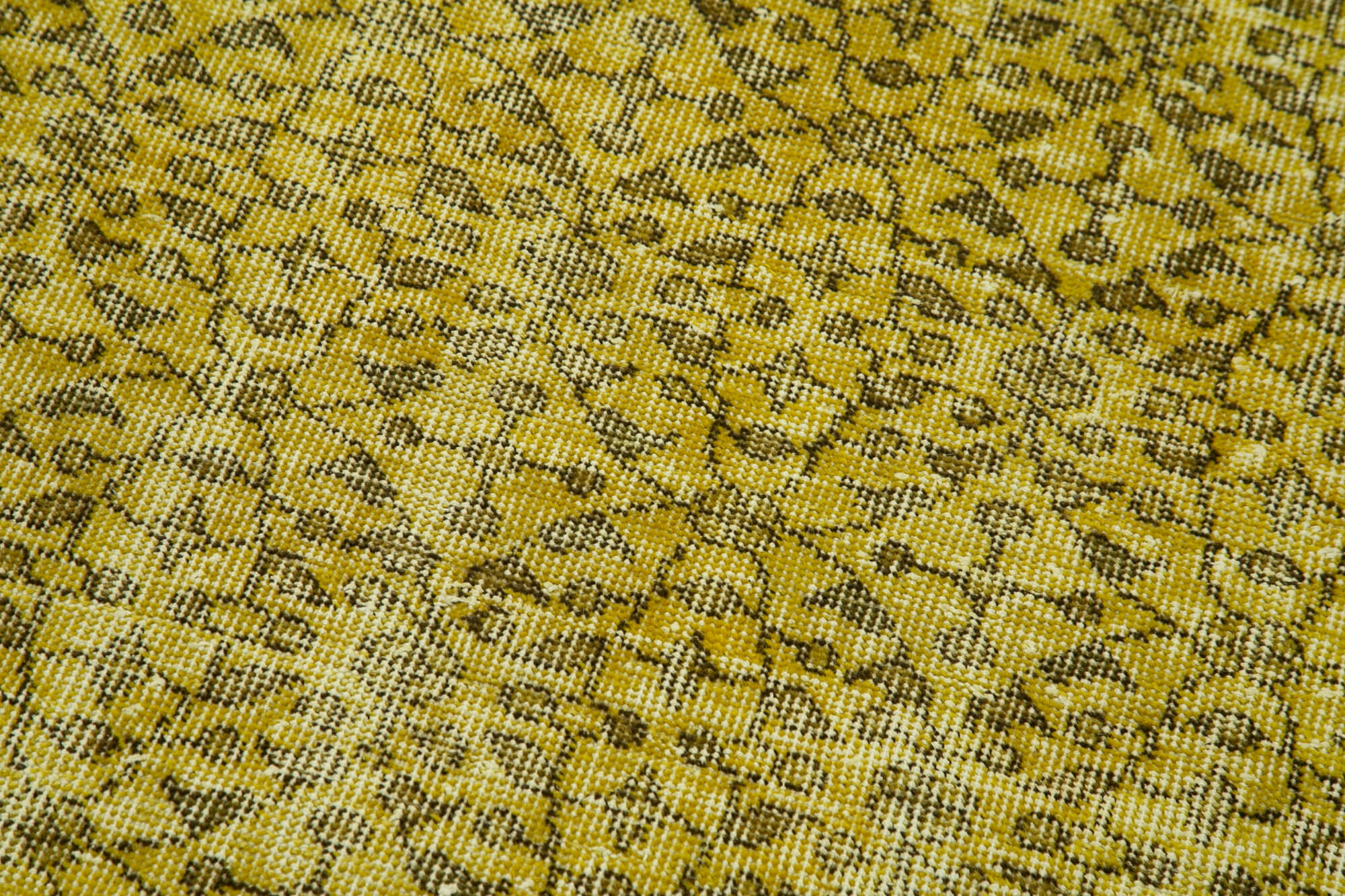 3 x 10 Yellow Overdyed Runner Rug - 4625