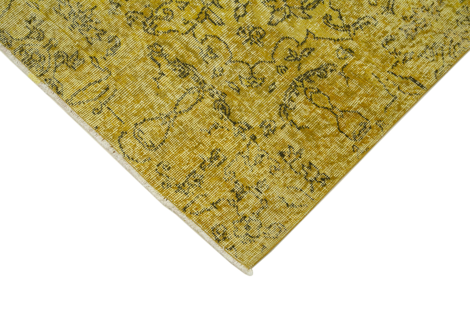 3 x 10 Yellow Overdyed Runner Rug - 4626