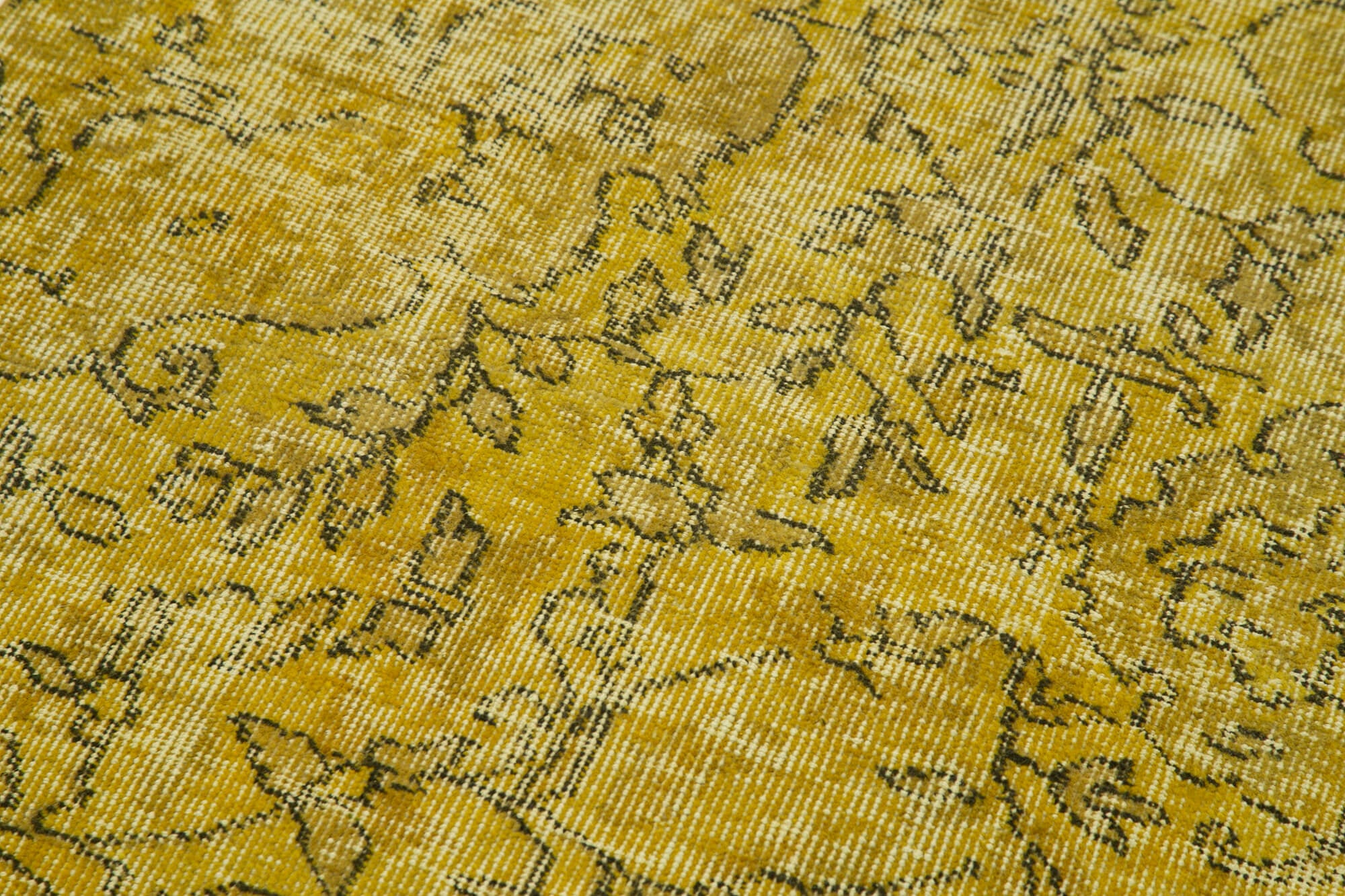 3 x 10 Yellow Overdyed Runner Rug - 4626