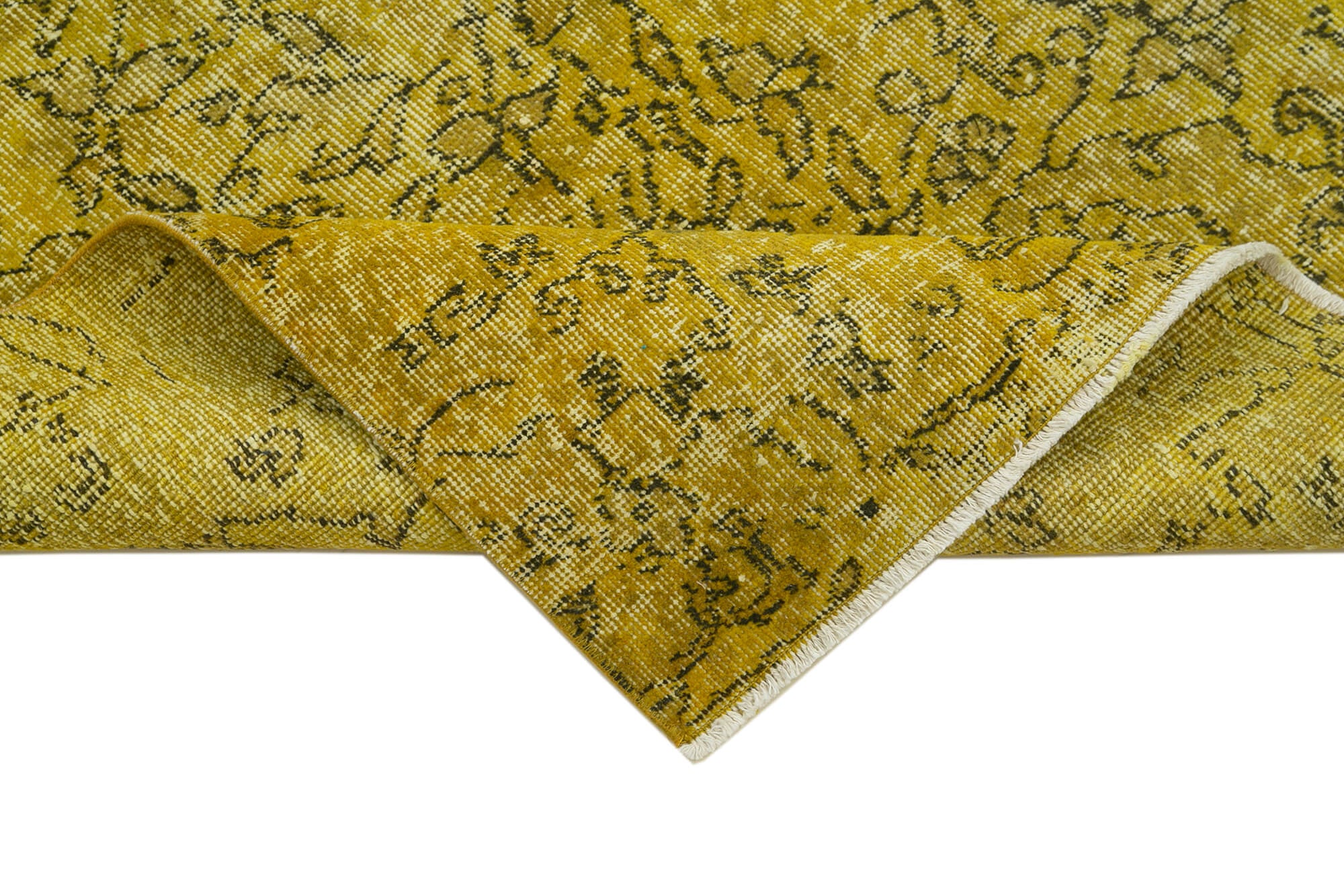 3 x 10 Yellow Overdyed Runner Rug - 4626