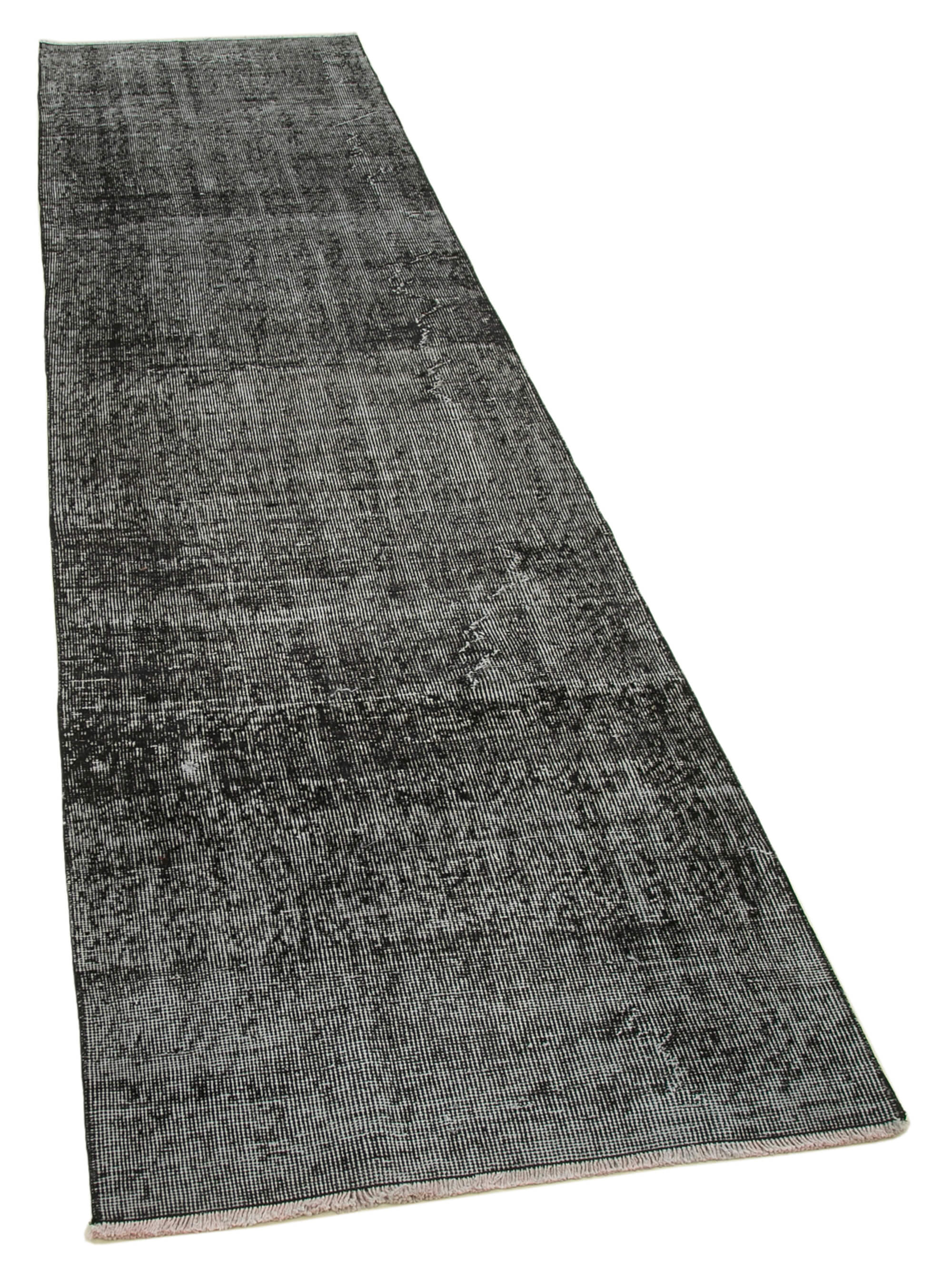 3 x 10 Black Overdyed Runner Rug - 4634