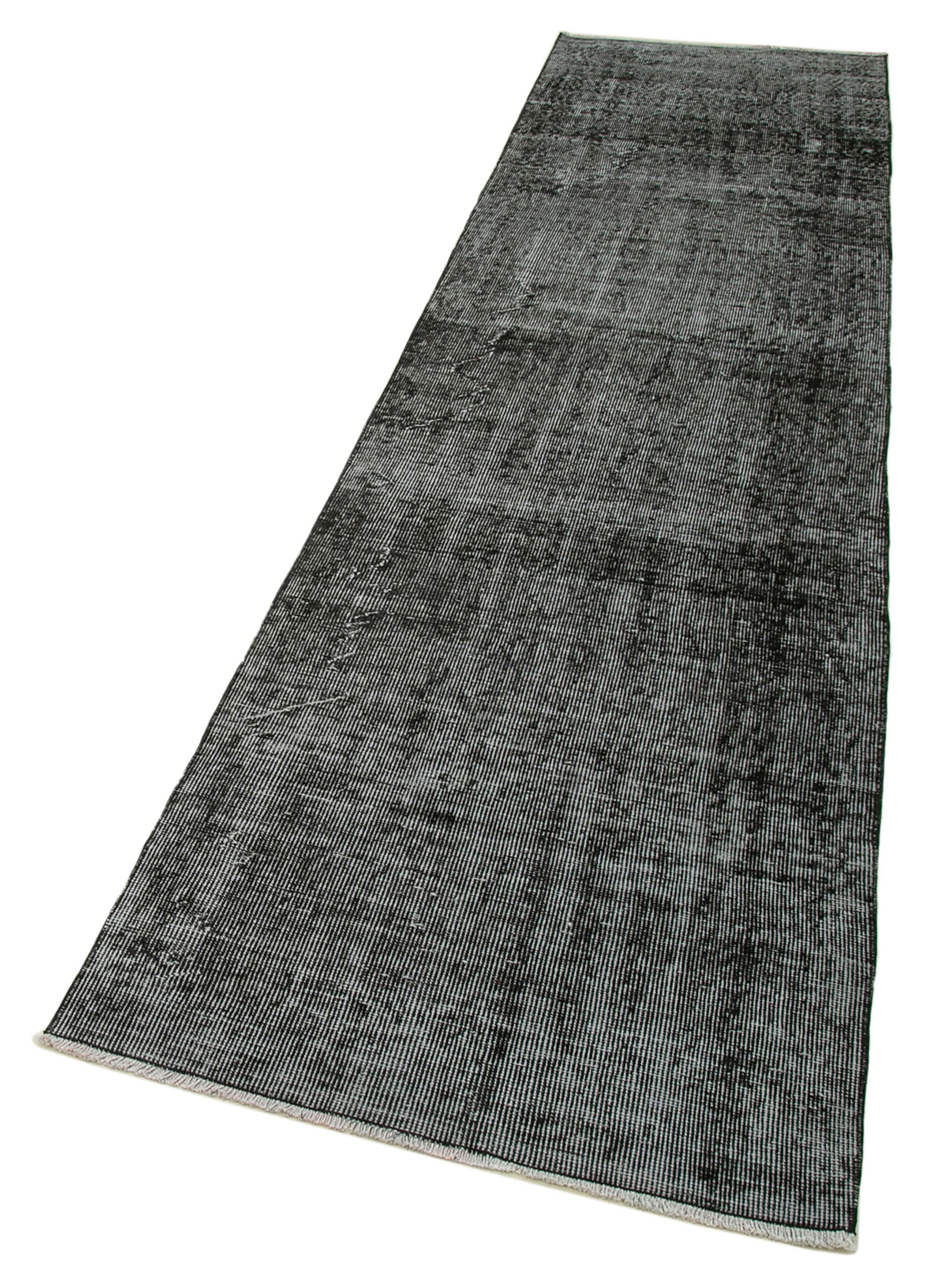 3 x 10 Black Overdyed Runner Rug - 4634